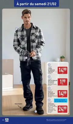 Aldi - Prévisualisation de Aldi catalogue semaine 8 valide à partir de 17.02.2026 | Page: 34 | Produits: Chaussures de sécurité, Chemise, Pantalon, Gants