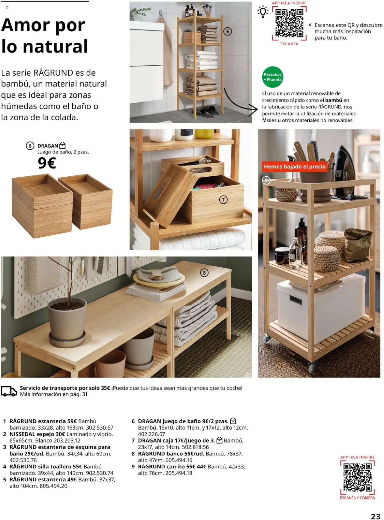 Catálogo IKEA Baños │ válido desde el 04.02.2025 | Página: 23 | Productos: Toallero, Silla, Baño, Espejo