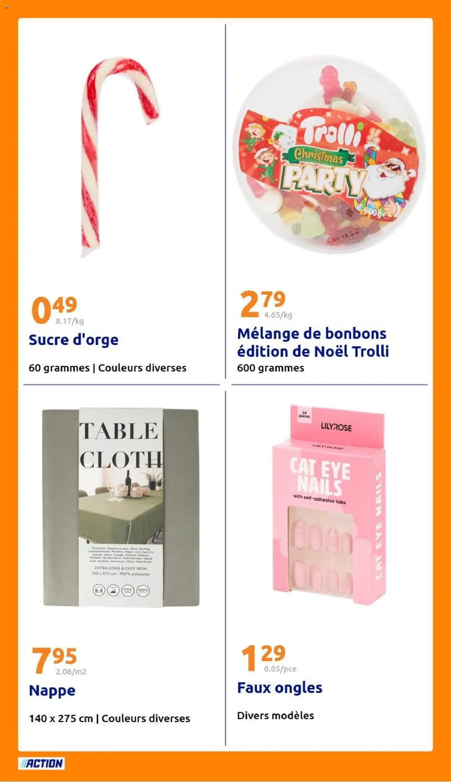{H1} | Page: 28 | Produits: Sucre, Table, Nappe, Bonbons