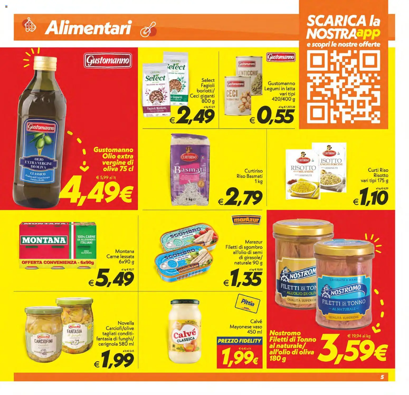 Volantino SuperConveniente del 25.11.2025 | Pagina: 5 | Prodotti: Legumi, Riso Basmati, Ceci, Fagioli