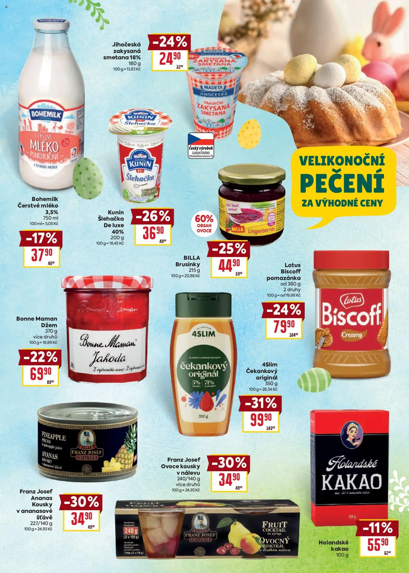 Billa leták - Velikonoce od 04.03.2026 | Strana: 9 | Produkty: Ovoce, Džem, Bonne maman, Lotus Biscoff