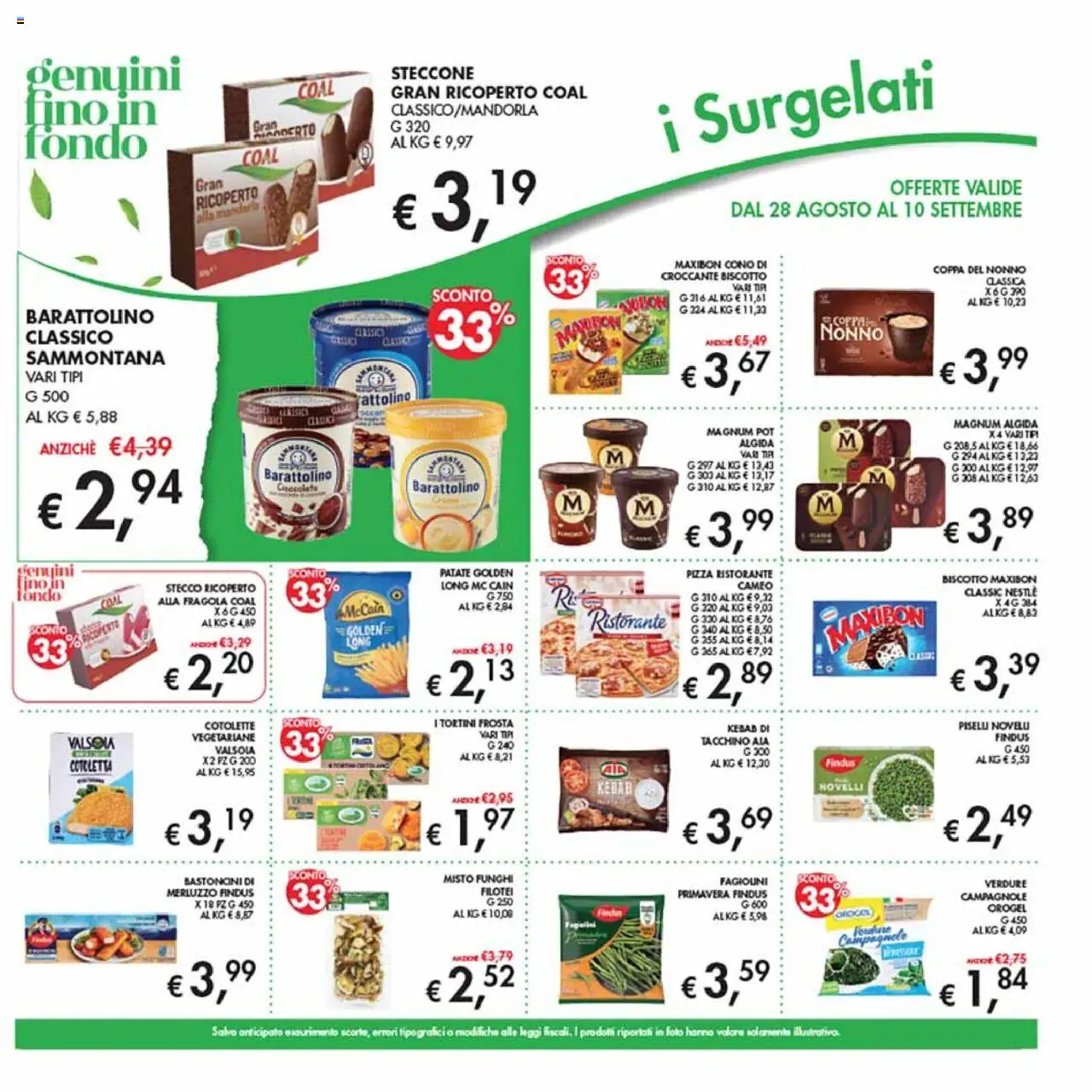 Volantino Coal del 28.08.2025 | Pagina: 9 | Prodotti: Pizza, Patate, Tacchino, Piselli