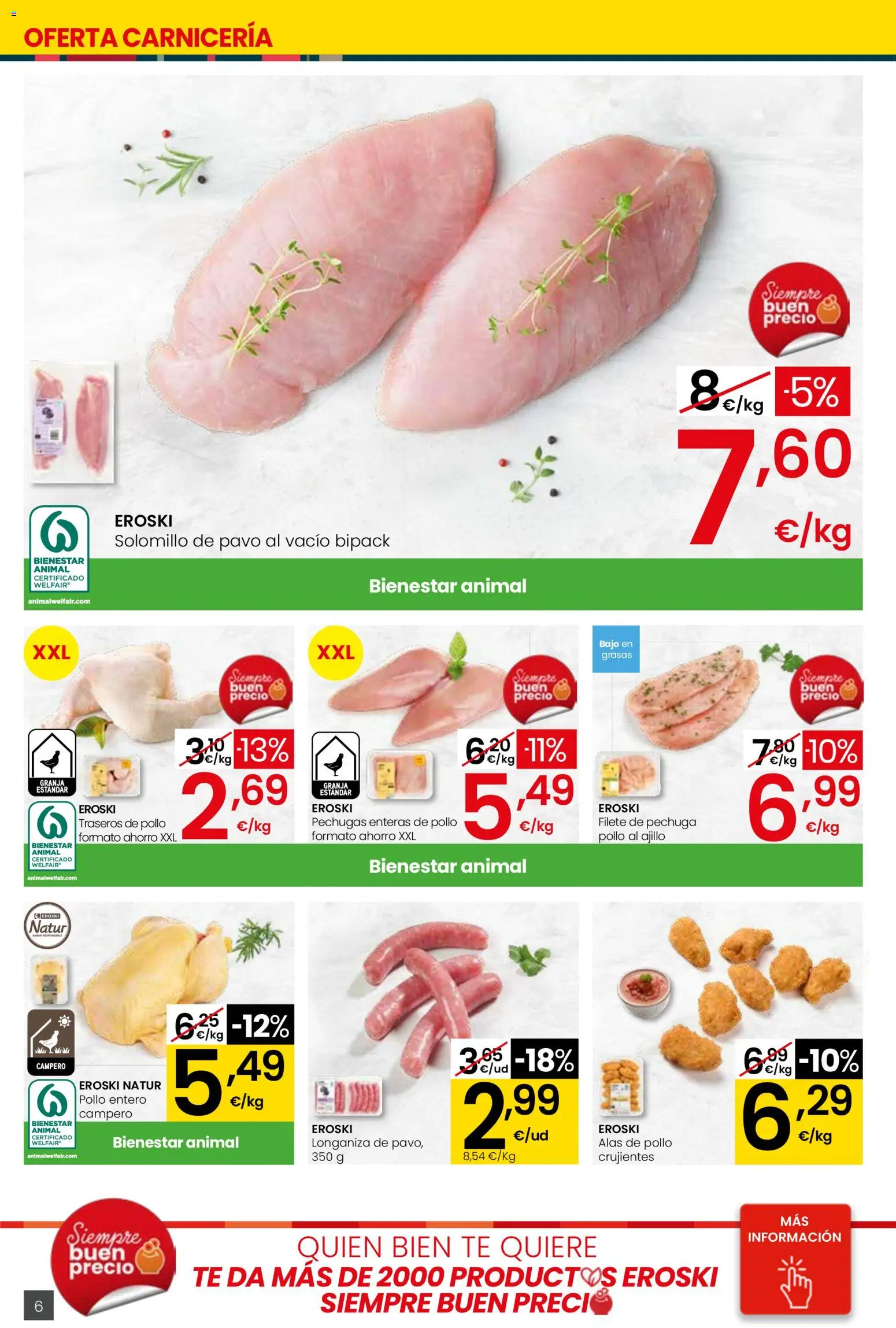 Eroski - Viste tu cesta de primavera  │ válido desde el 12.03.2026 | Página: 6 | Productos: Té, Longaniza, Filete