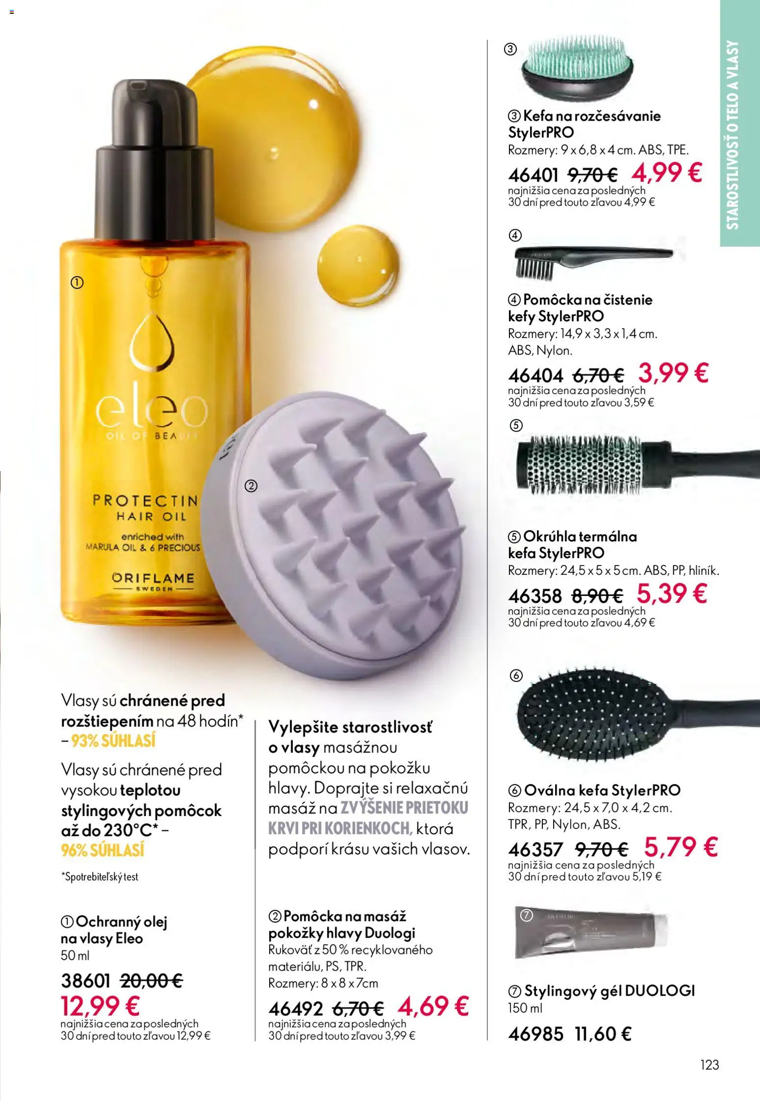Nové Oriflame akcie – leták je platný od 25.03.2026 | Strana: 123 | Produkty: Olej, Kefa