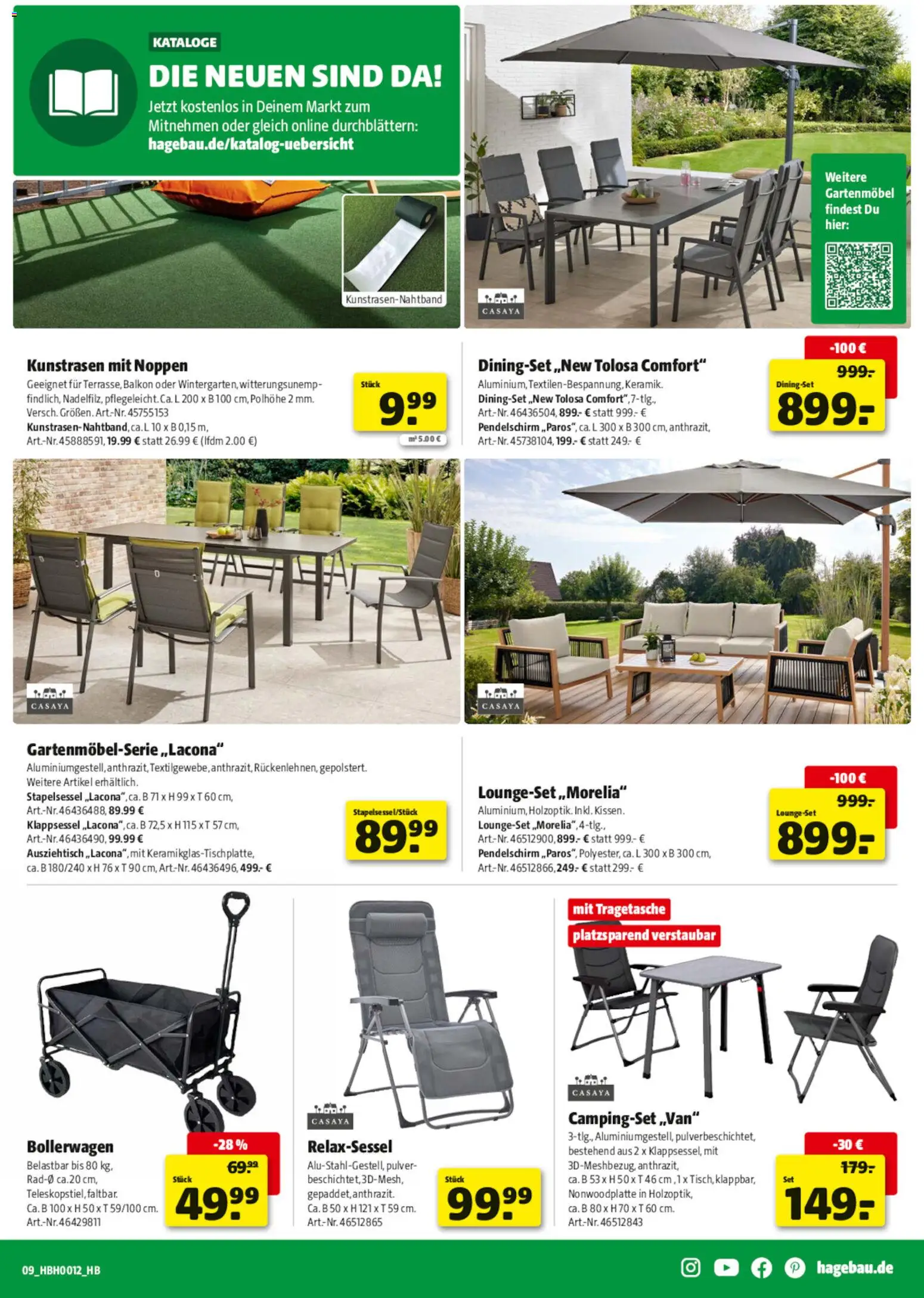 Hagebau Prospekt 	 – gültig ab 14.03.2026 | Seite: 9 | Produkte: Relaxsessel, Gartenmöbel