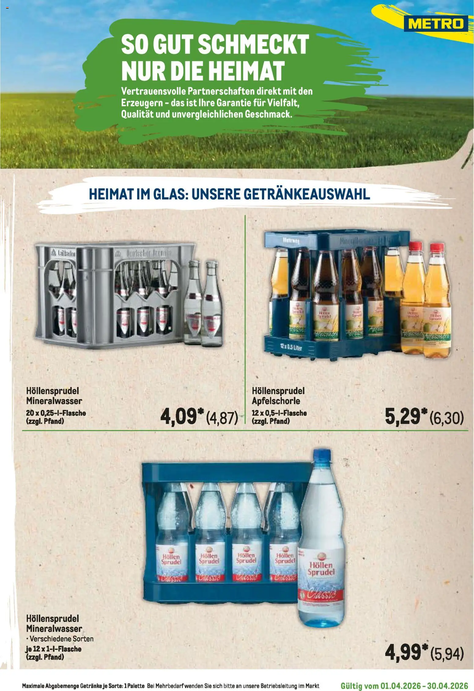 Metro Regionaler Flyer – gültig ab 01.04.2026 | Seite: 67 | Produkte: Mineralwasser