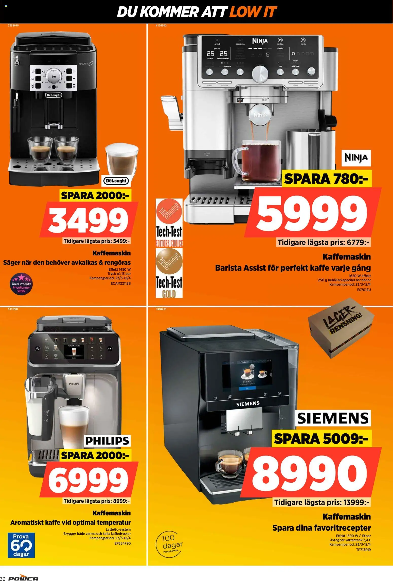Power reklamblad aktuell från 30.03.2026 | Sida: 36 | Produkter: Kaffe, Bönor