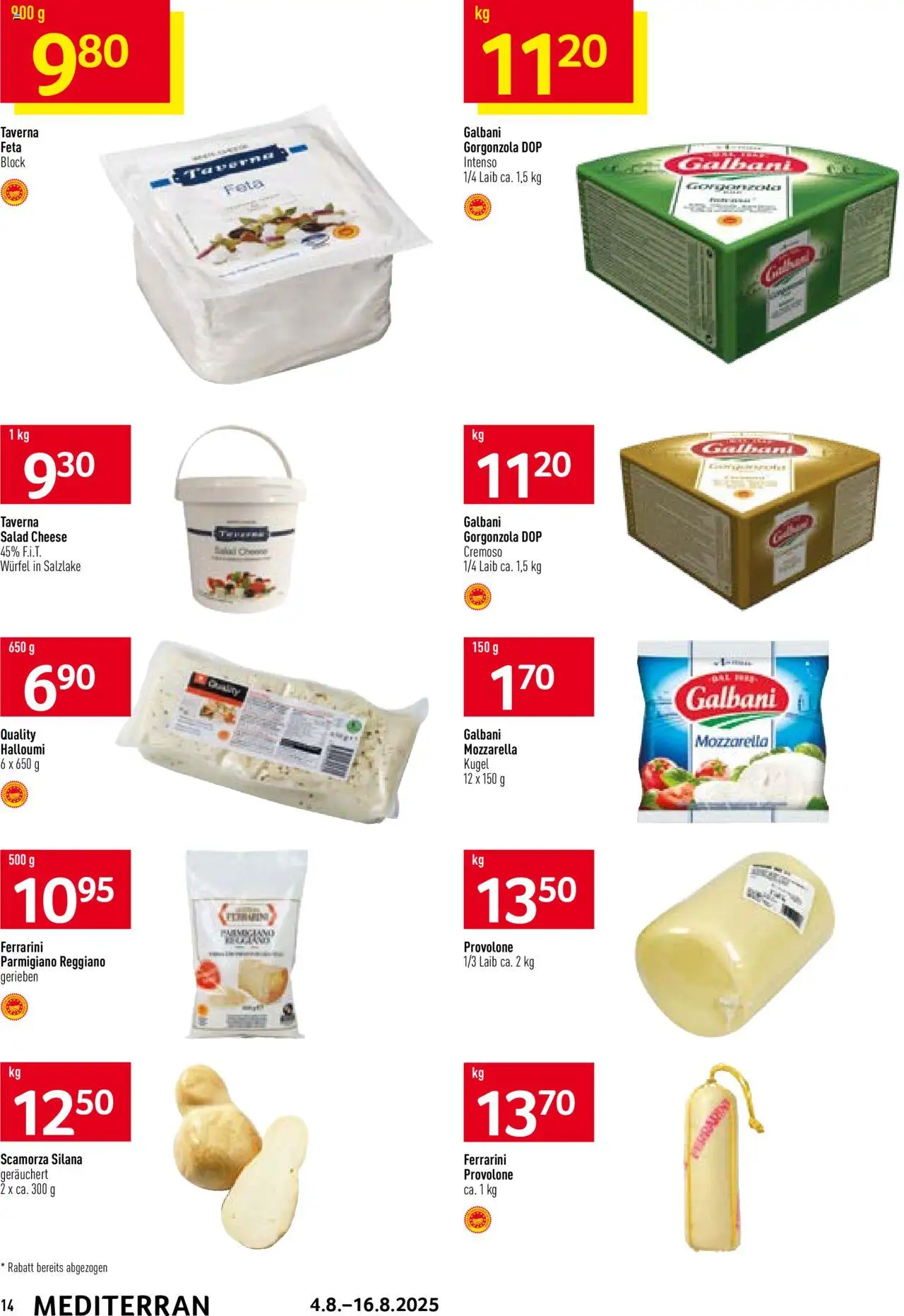 Prodega Aktionen Mediterran ab 04.08.2025 | Seite: 14 | Produkte: Feta