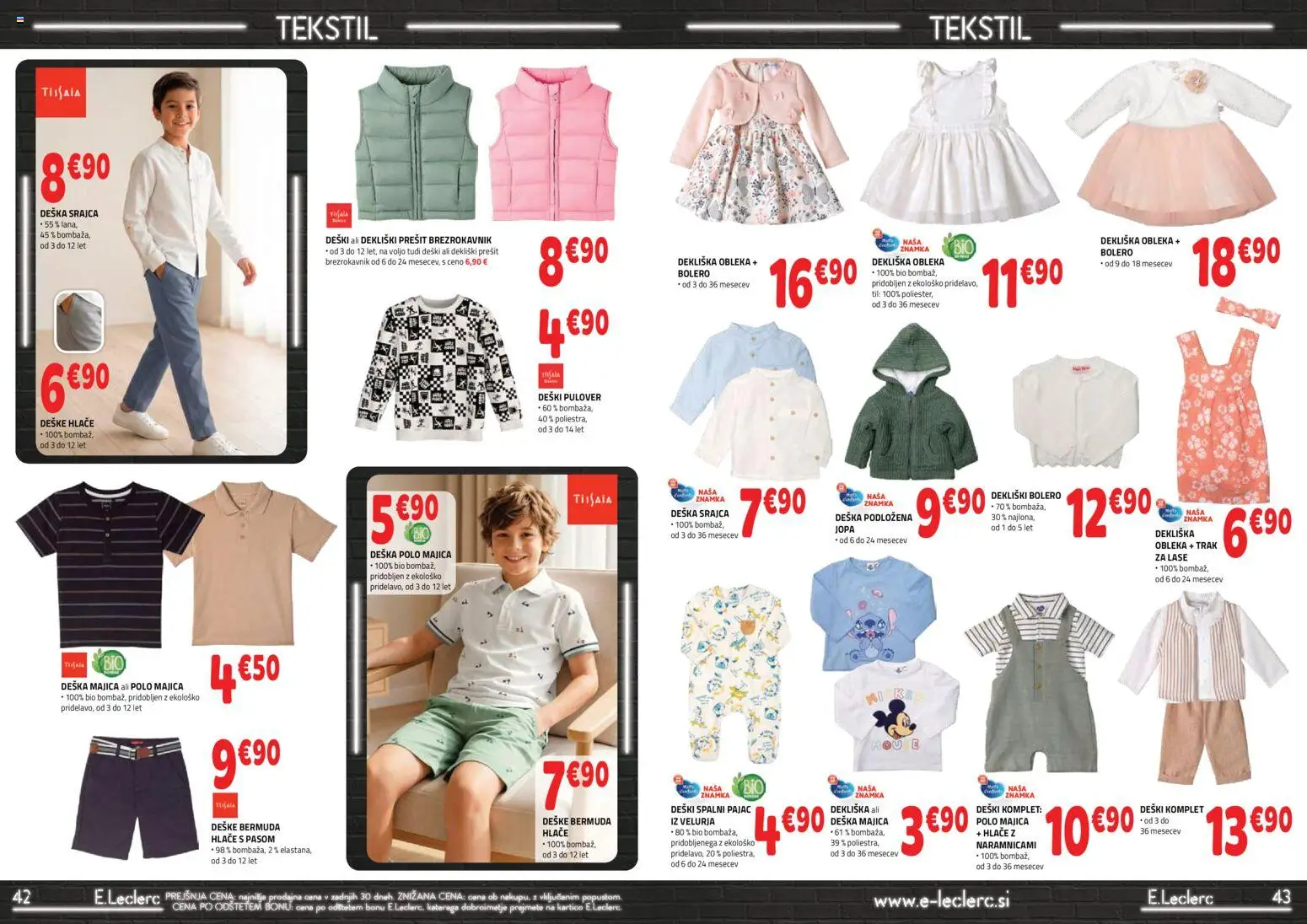 Novi E.leclerc katalog ponudbe – veljaven od 25.03.2026 | Stran: 3 | Izdelki: Srajca, Majica, Pulover, Hlace
