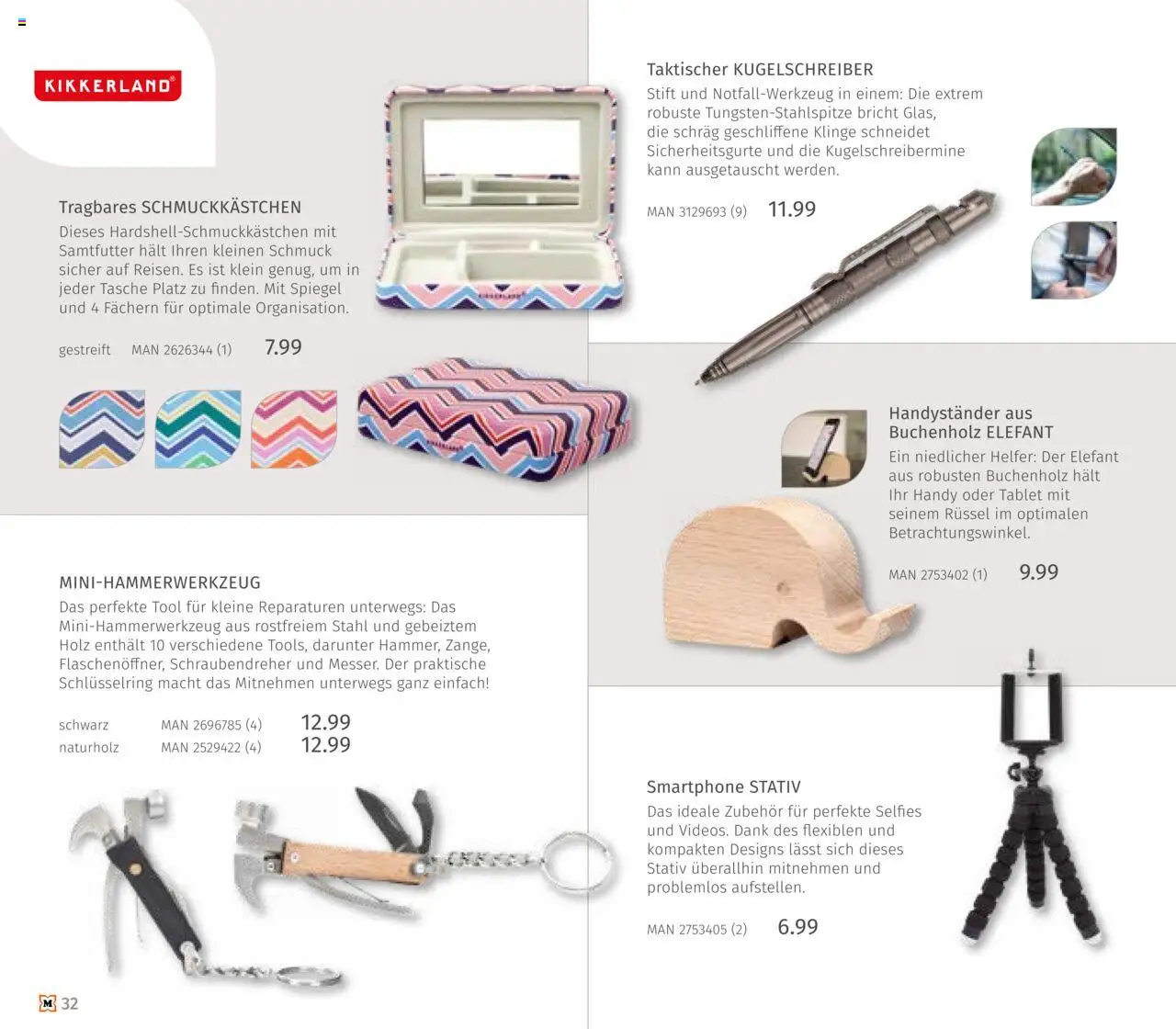 Müller Haushaltskatalog – gültig ab 03.10.2025 | Seite: 32 | Produkte: Tasche, Box, Spiegel, Tablet