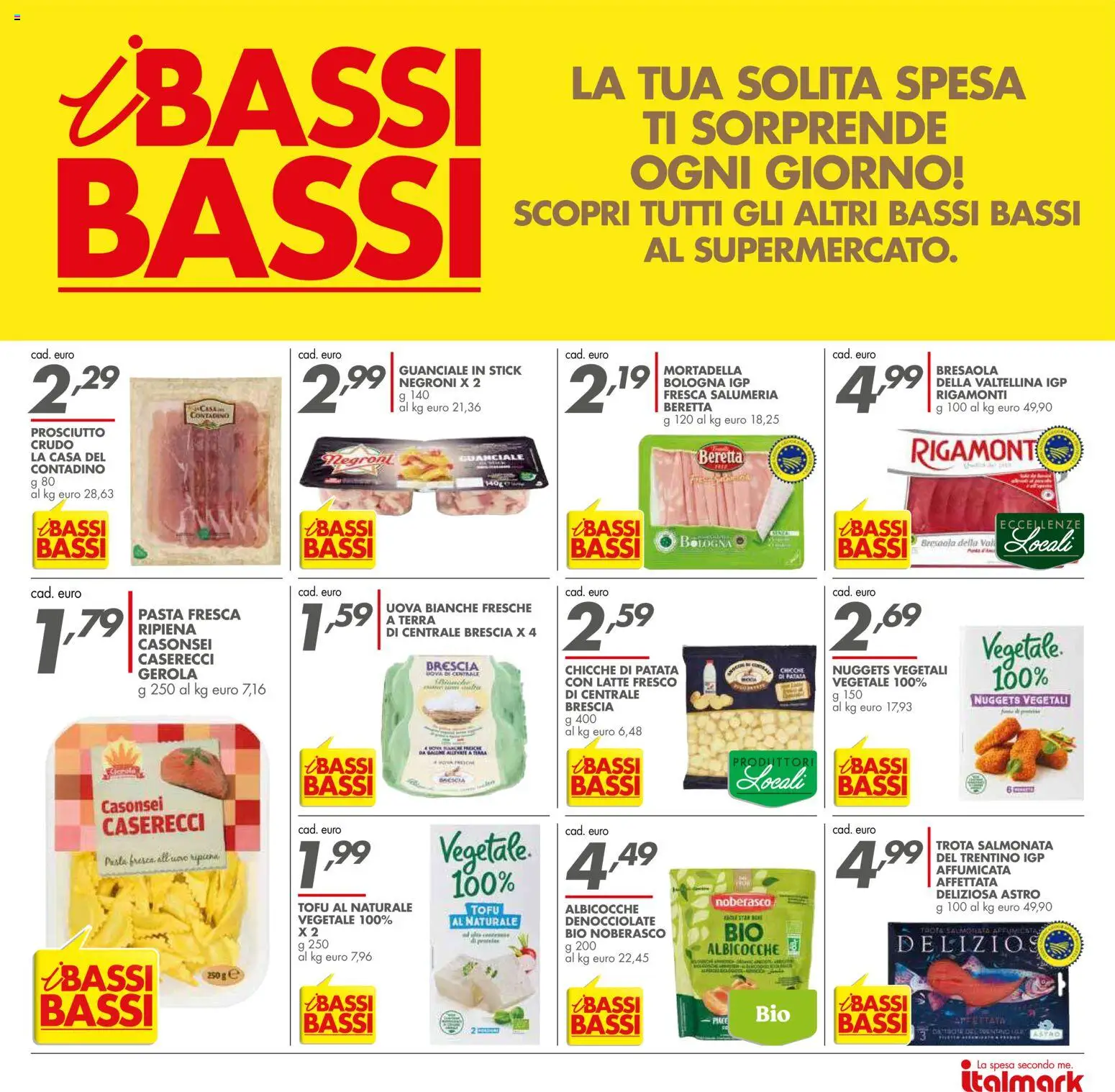 Volantino Italmark del 04.03.2026 | Pagina: 25 | Prodotti: Uova, Nuggets, Prosciutto, Pasta