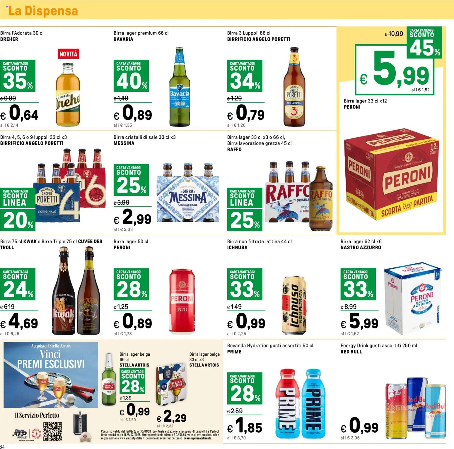 Volantino Iper del 24.10.2025 | Pagina: 24 | Prodotti: Birra, Sale, Red Bull