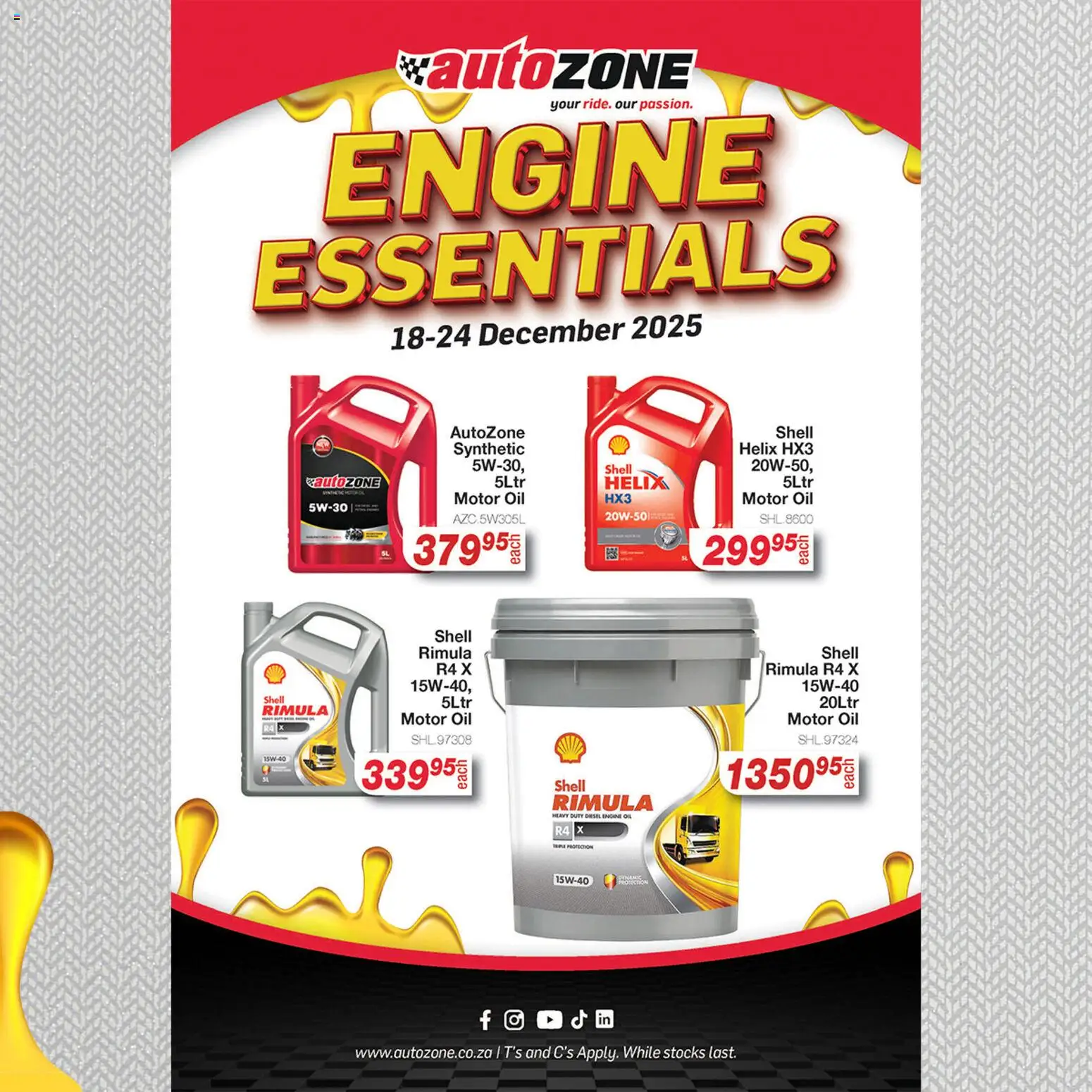 New AutoZone catalogue – valid from 18.12.2025 | Page: 1 | Products: Oil