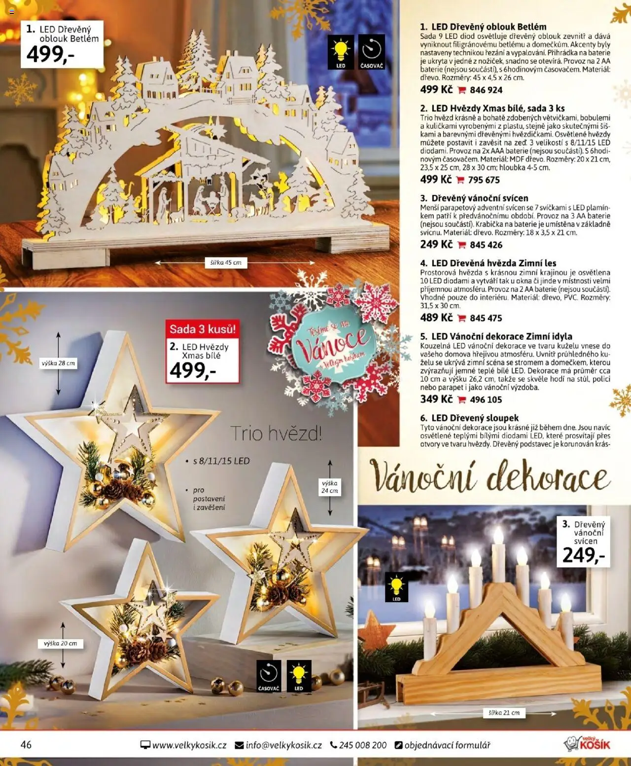 Velký Košík katalog říjen od 01.10.2025 | Strana: 46 | Produkty: Krabička, Baterie, Vánoční dekorace, Dekorace