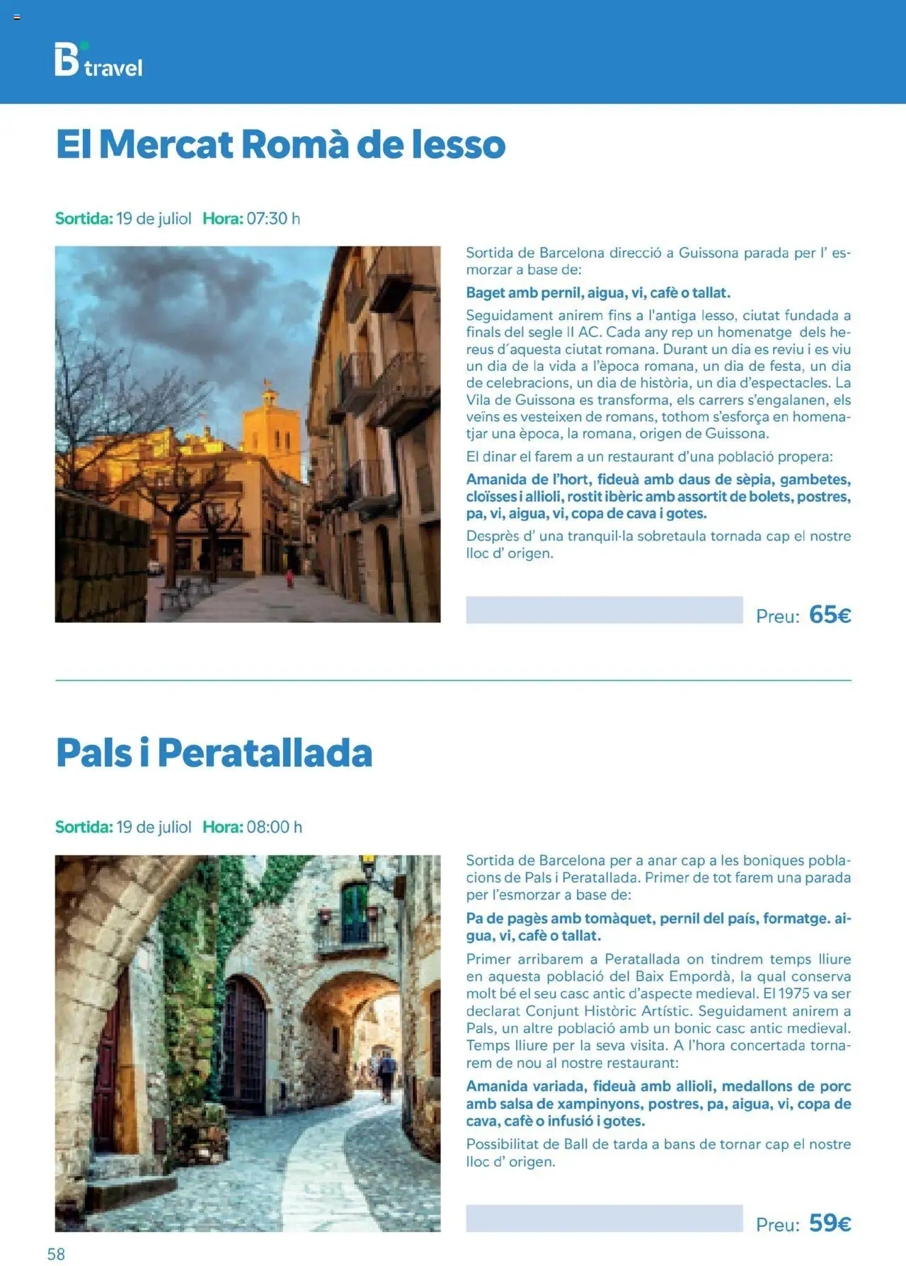 B the travel brand Viatges i Excursions │ válido desde el 01.05.2025 | Página: 58 | Productos: Café