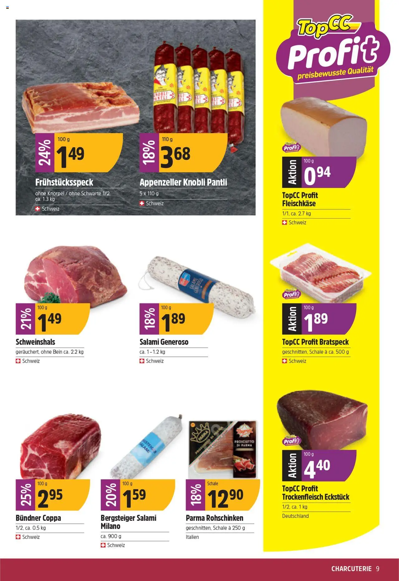 TopCC Aktionen – gültig ab 15.09.2025 | Seite: 9 | Produkte: Salami
