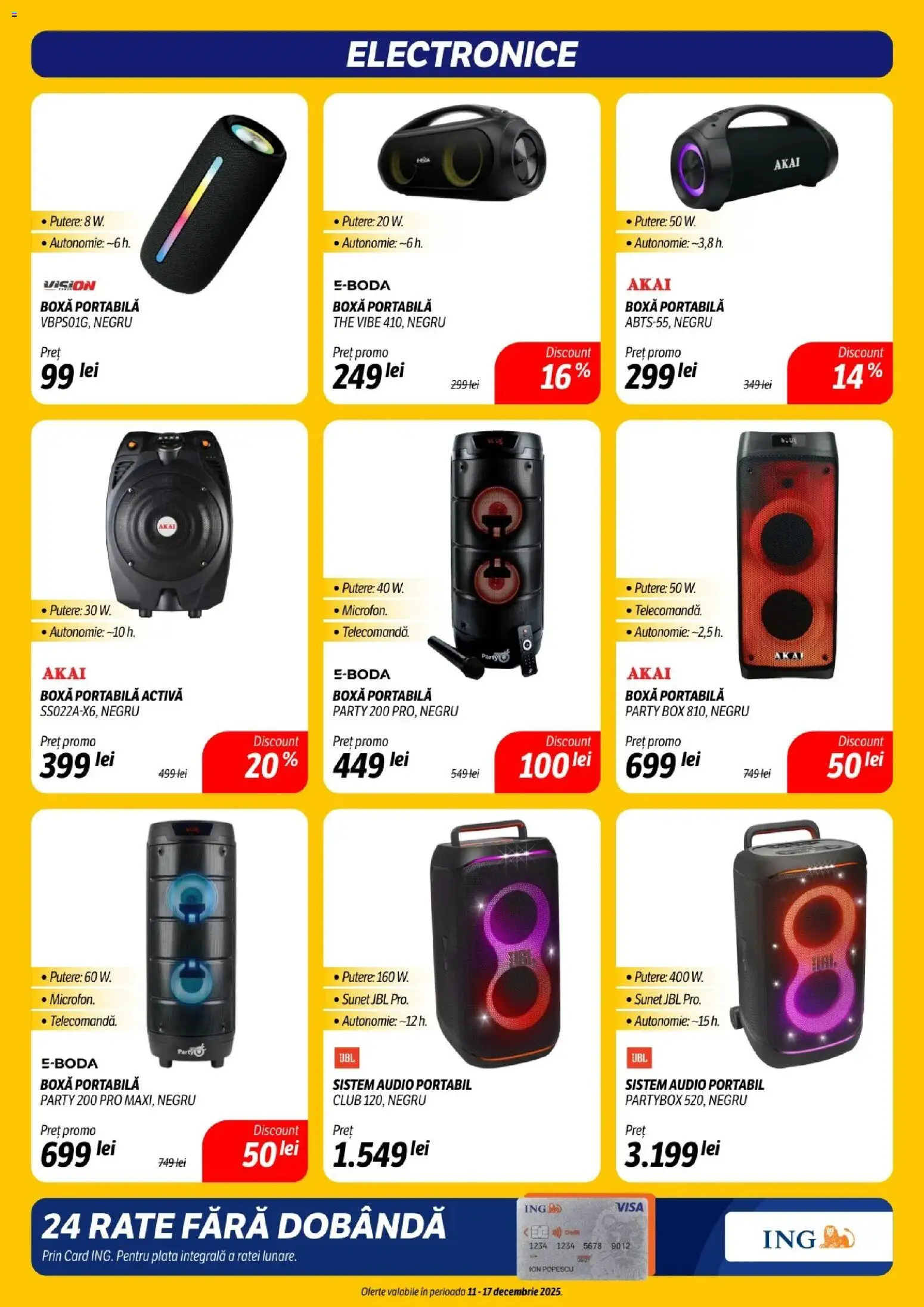 Noul catalog Flanco – valabil de la 11.12.2025 | Pagină: 13 | Produse: Audio, Sistem audio, Boxă portabilă