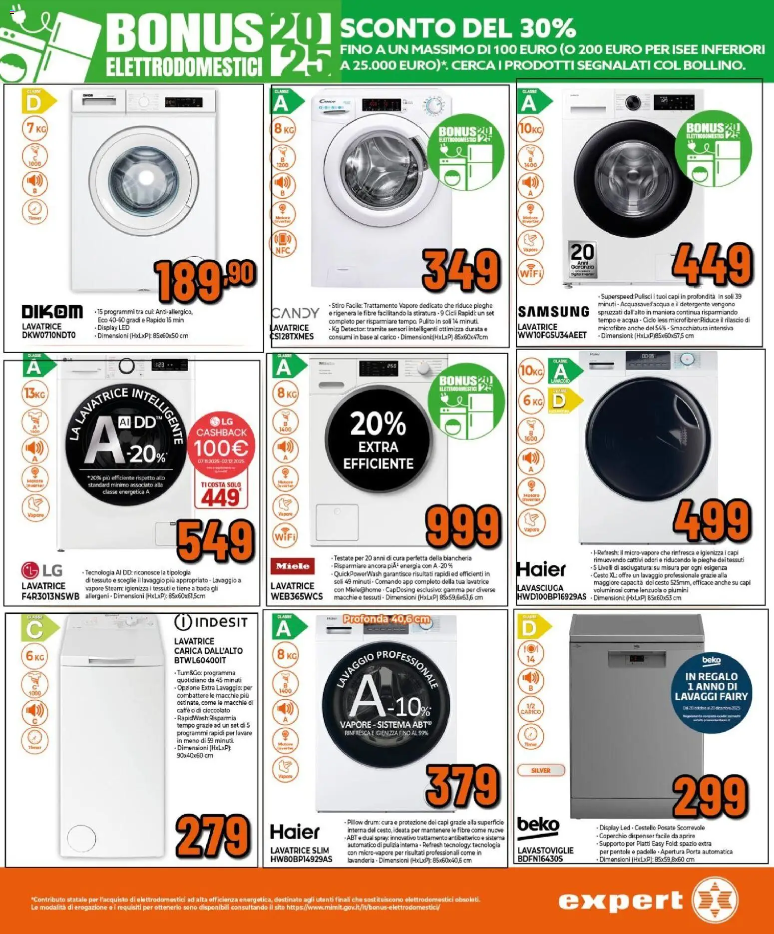 Volantino Expert del 17.11.2025 | Pagina: 20 | Prodotti: Caffè, Acqua, Lavatrice, Samsung