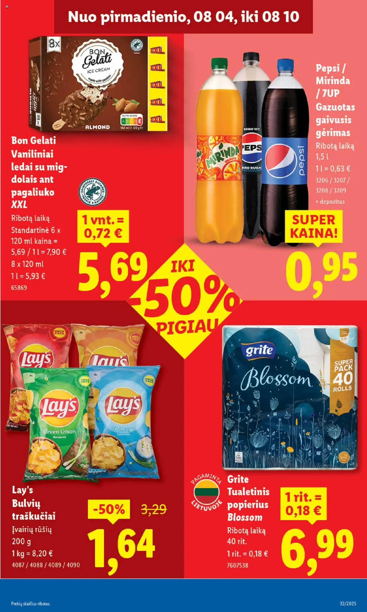LIDL leidinys│galioja nuo 07.08.2025 | Puslapis: 37 | Prekių: Ledai, Traškučiai