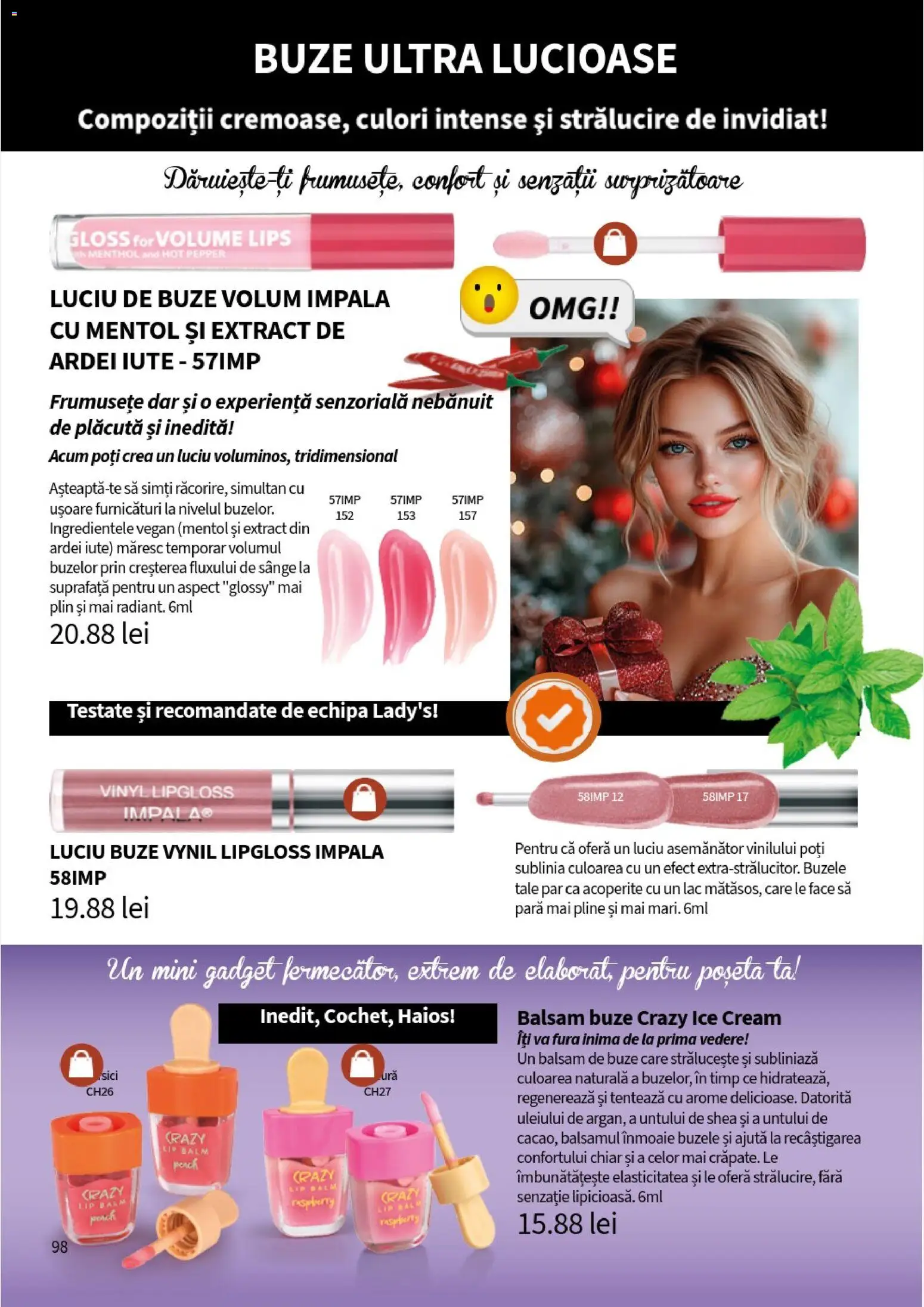 Noul catalog Lady’s – valabil de la 10.11.2025 | Pagină: 100 | Produse: Pară, Ardei, Ardei iute, Luciu de buze