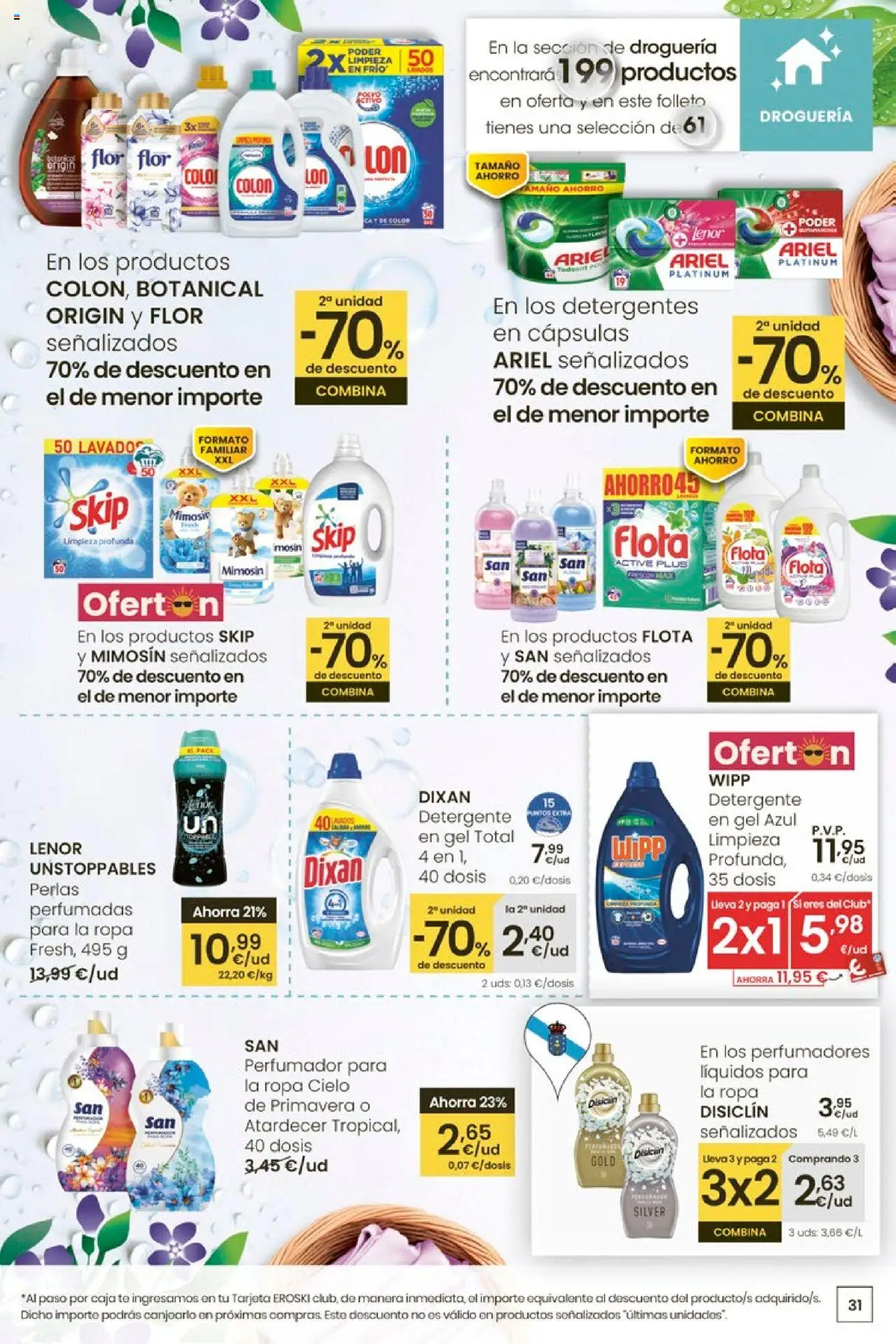 Eroski - Ofertones para conquistarte │ válido desde el 12.06.2025 | Página: 31 | Productos: Perfume, Detergente, Ropa, Caja