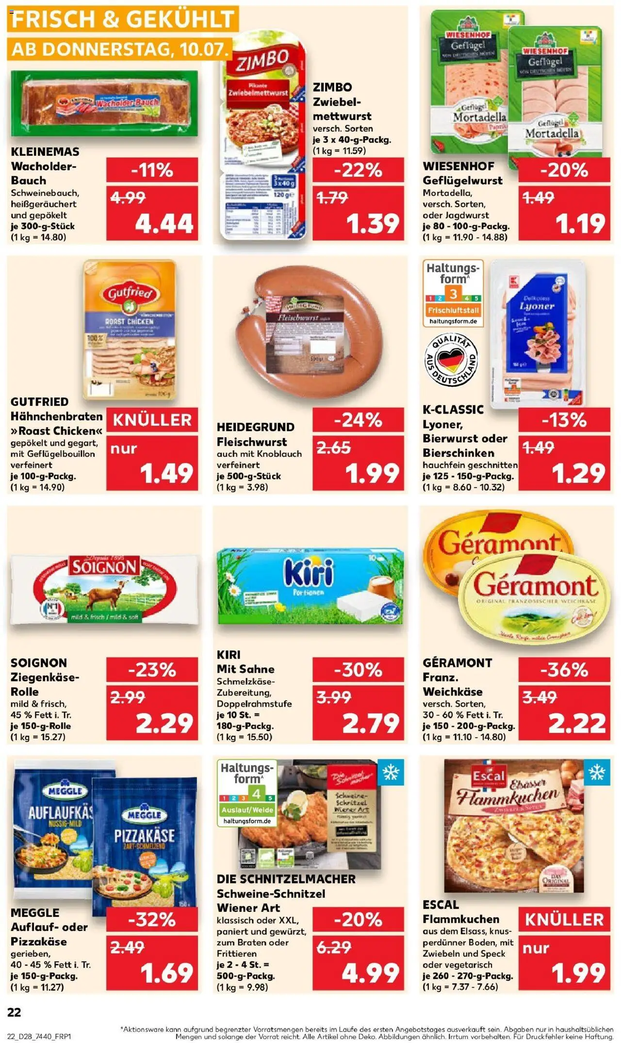 Kaufland prospekt Biedenkopf	 - gültig ab dem 13.07.2025 | Seite: 37 | Produkte: Schnitzel, Zwiebeln, Knoblauch, Sahne