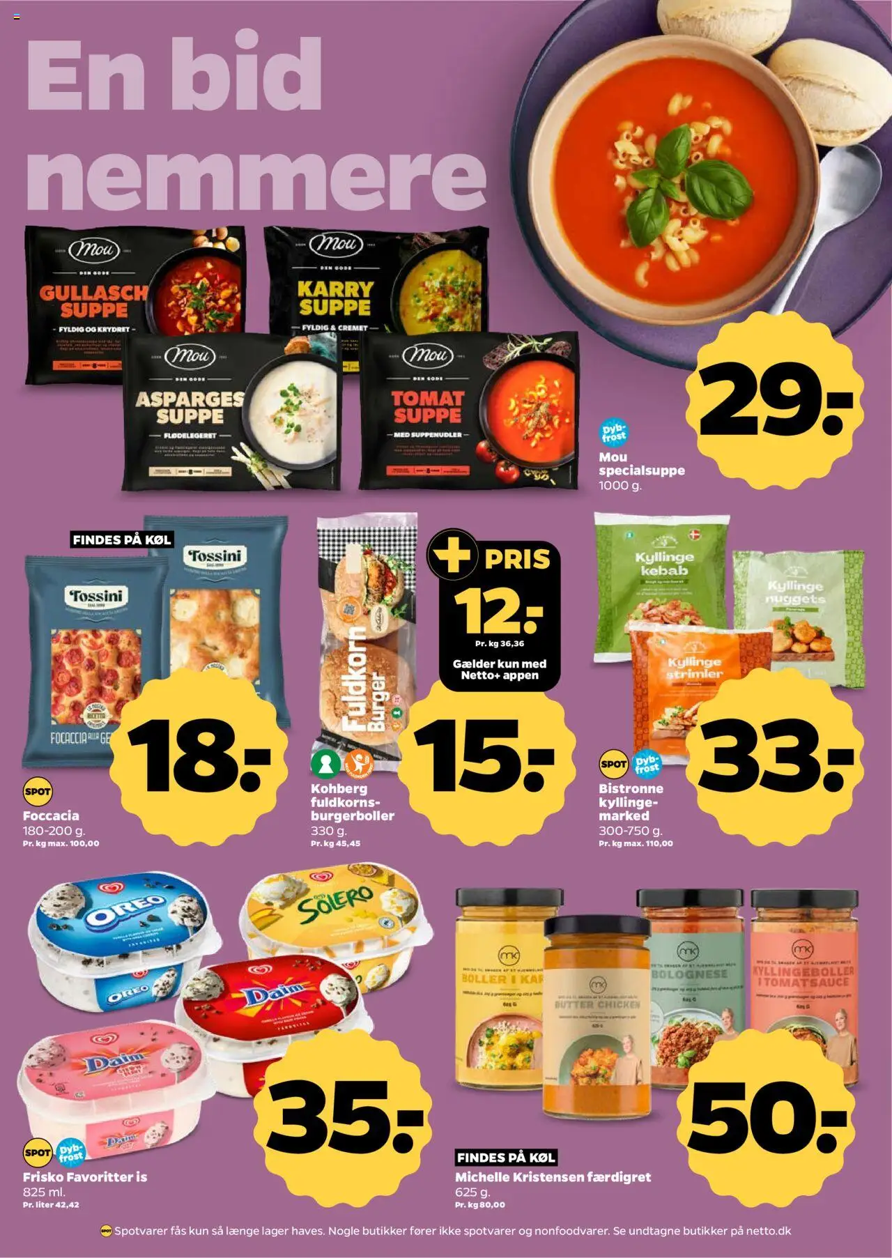 Netto tilbudsavis – gyldig fra 20.09.2025 | Side: 17 | Produkter: Nuggets, Suppe, Focaccia, Asparges