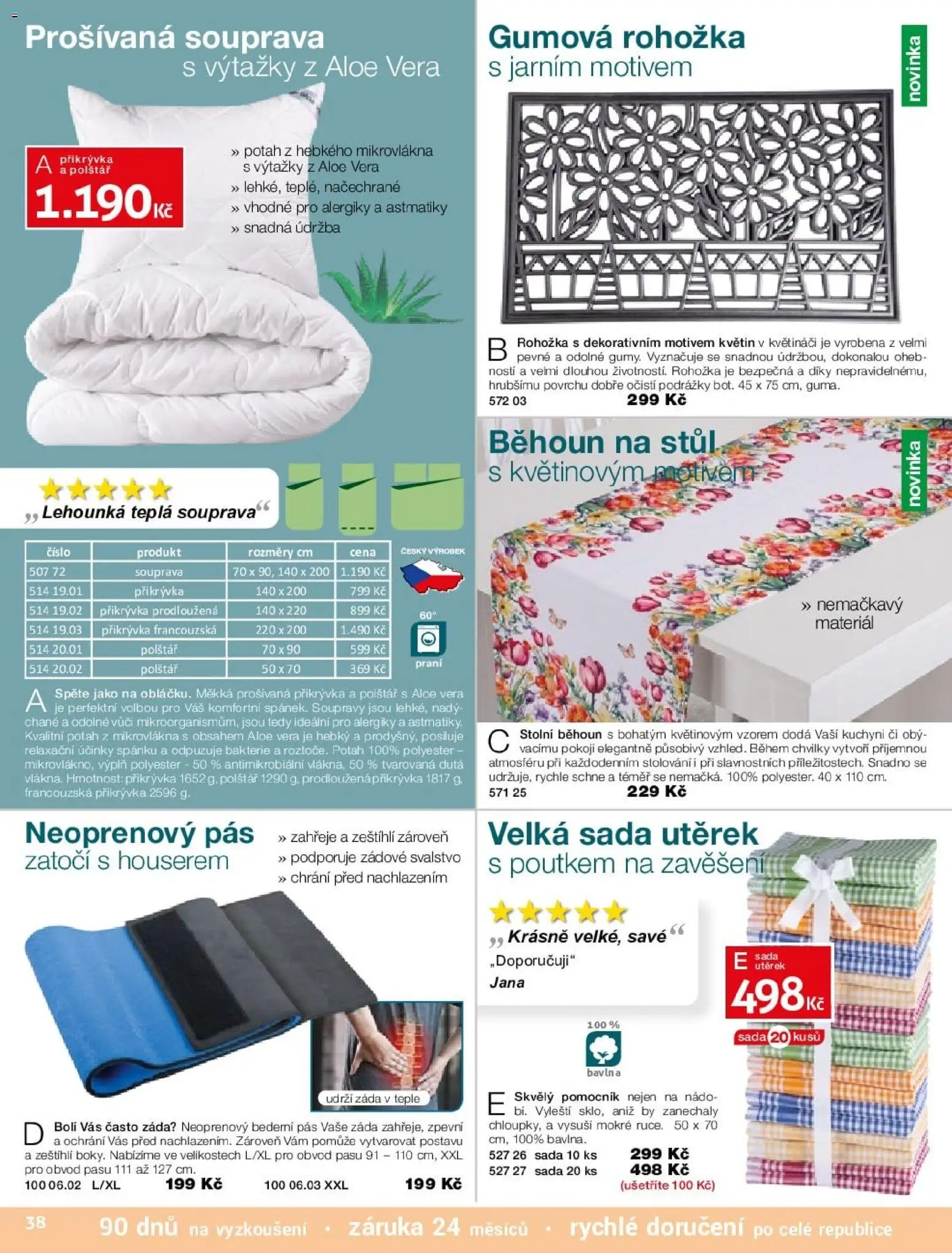 Decodoma katalog od 16.02.2026 | Strana: 38 | Produkty: Bederní pás, Aloe vera, Polštář, Stůl