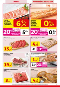 Vista previa Alcampo folleto válido desde el 12.03.2026 | Página: 3 | Productos: Cerdo, Plancha, Filete, Panadería