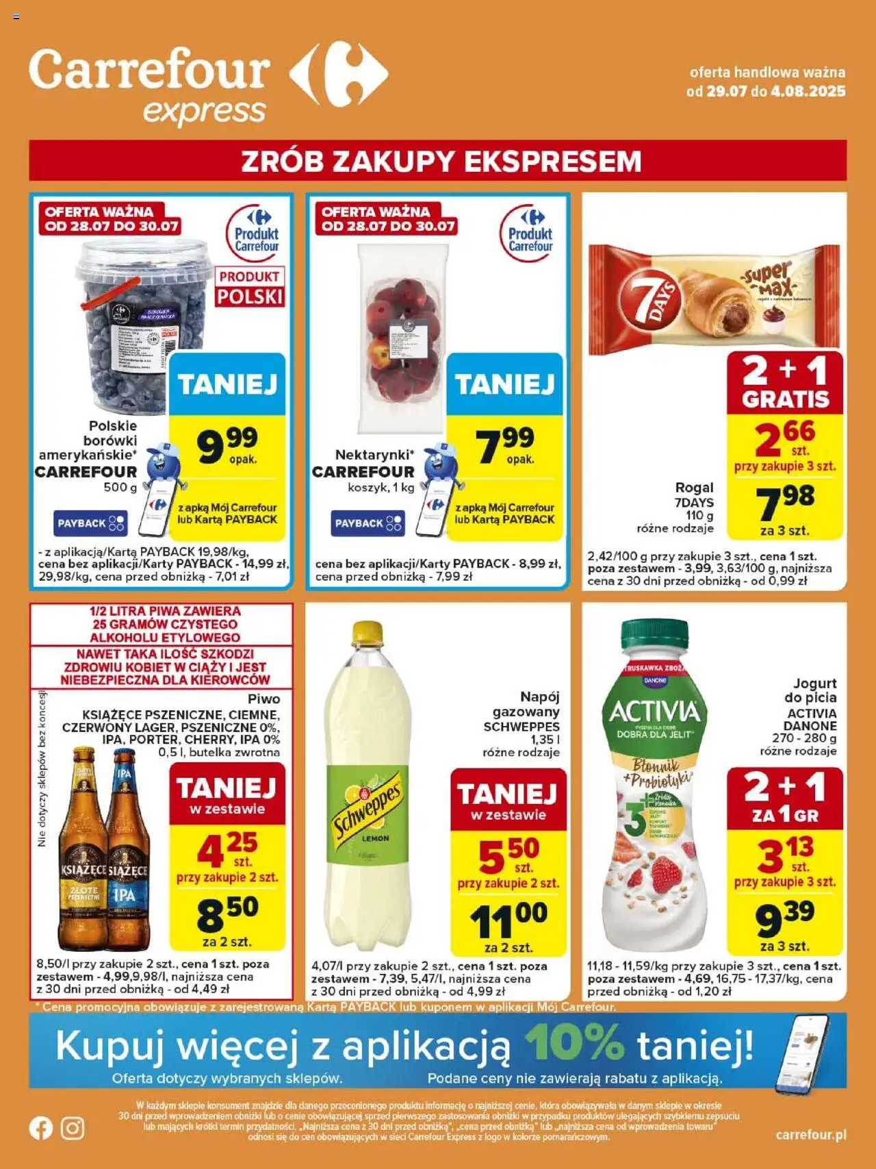 Carrefour Gazetka - Express od 29.07.2025 | Strona: 1 | Produkty: Karta, Jogurt, Piwo