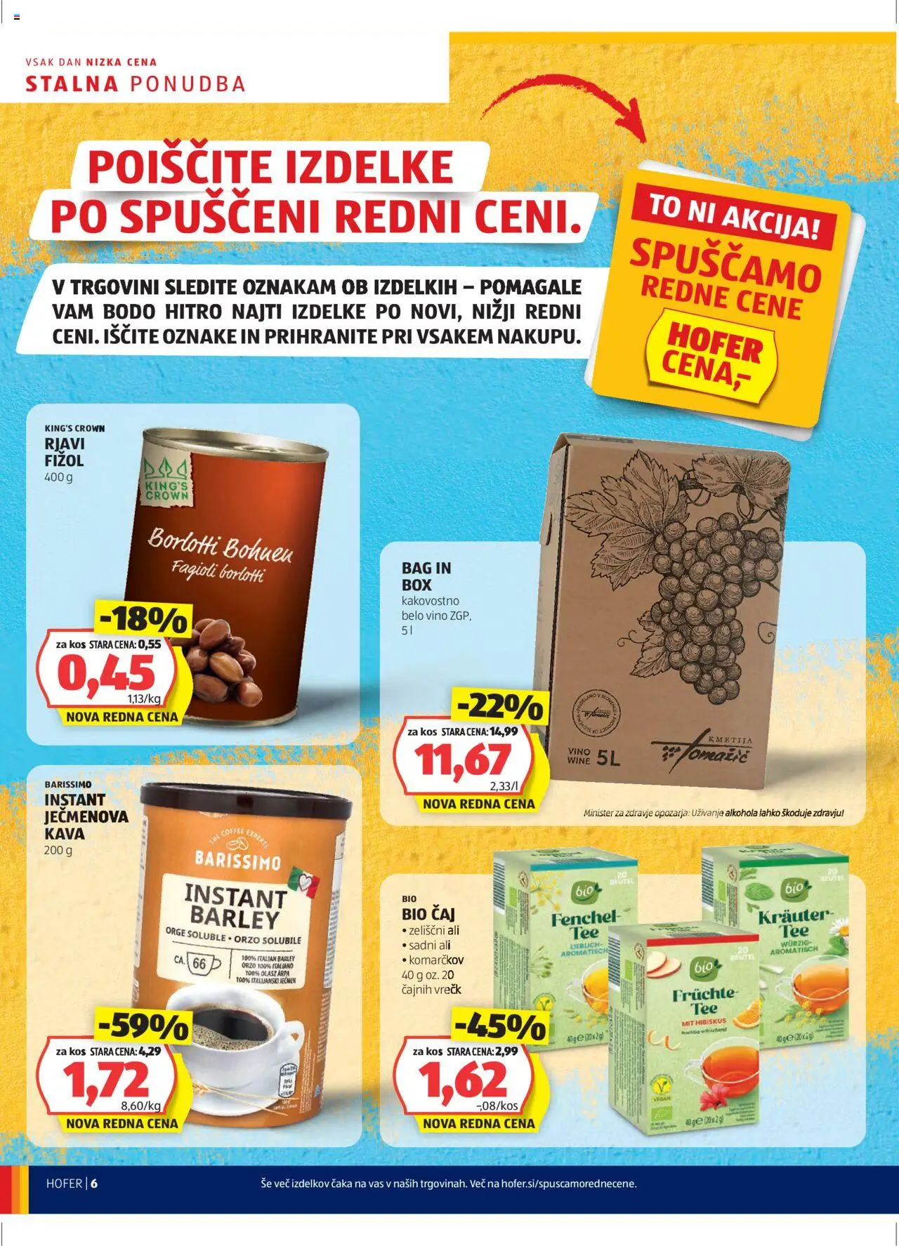 Hofer SI katalog | vrijedi od 09.10.2025 | Stranica: 6 | Proizvodi: Kava, Vino, Čaj