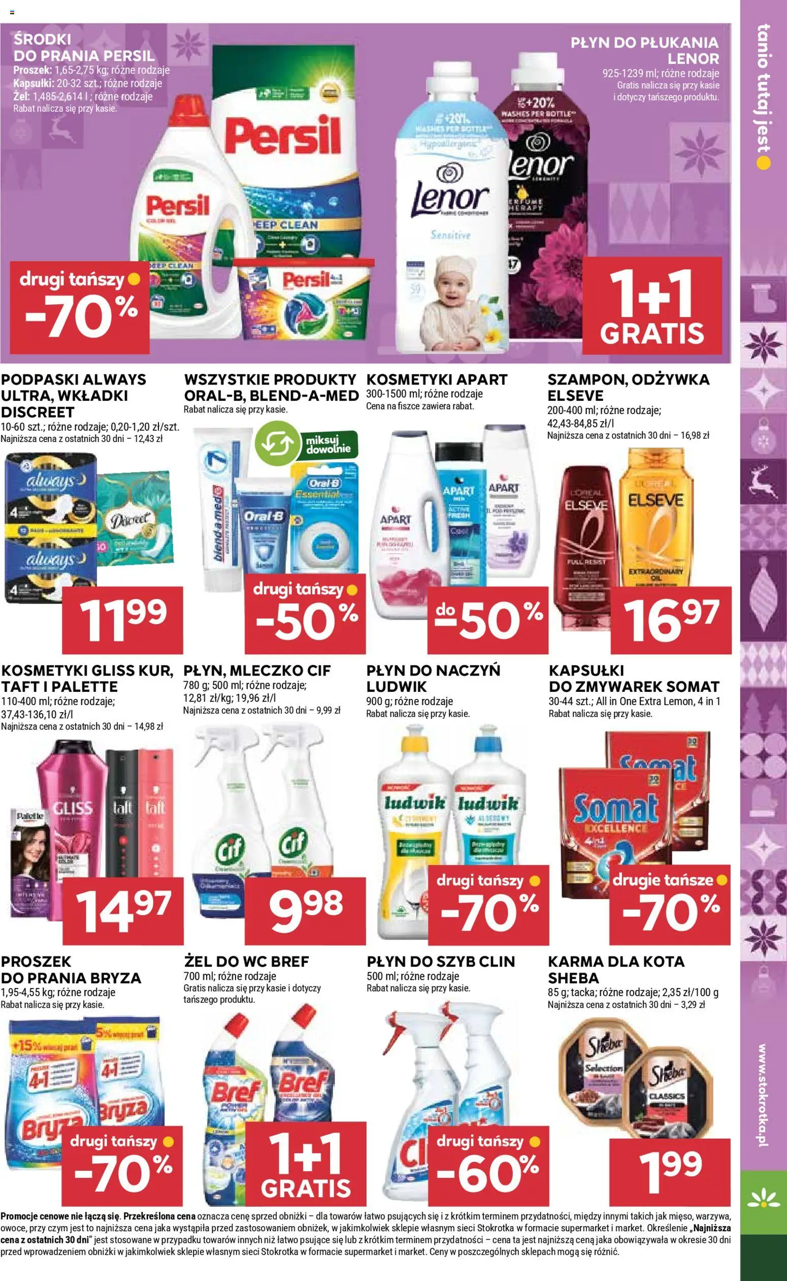 Stokrotka Gazetka - Market od 18.12.2025 | Strona: 27 | Produkty: Płyn do szyb Clin, Lenor proszek, Karma dla kota, Odżywka