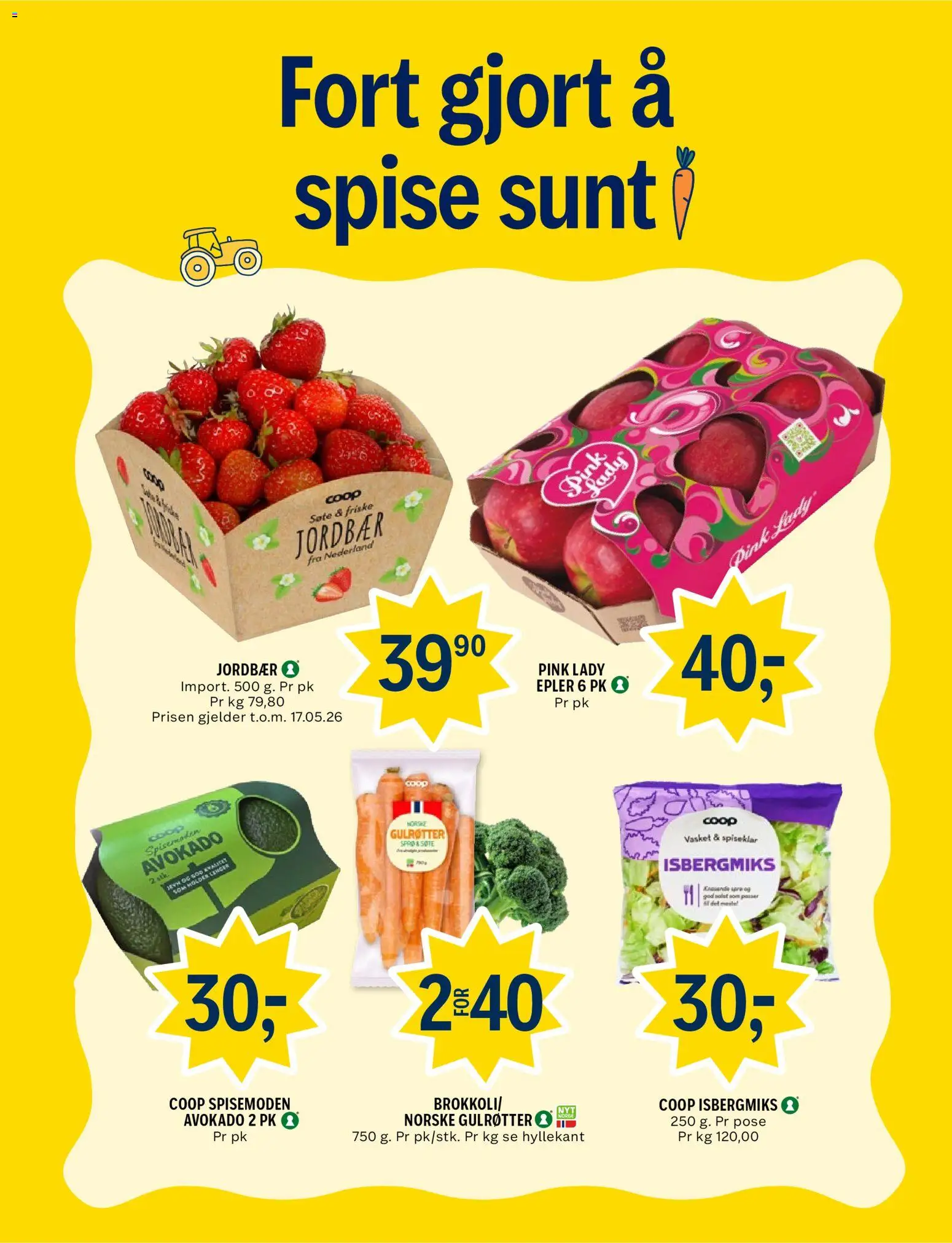 {H1} | Side: 9 | Produkter: Epler, Медіапрогравач, Jordbær, Avokado