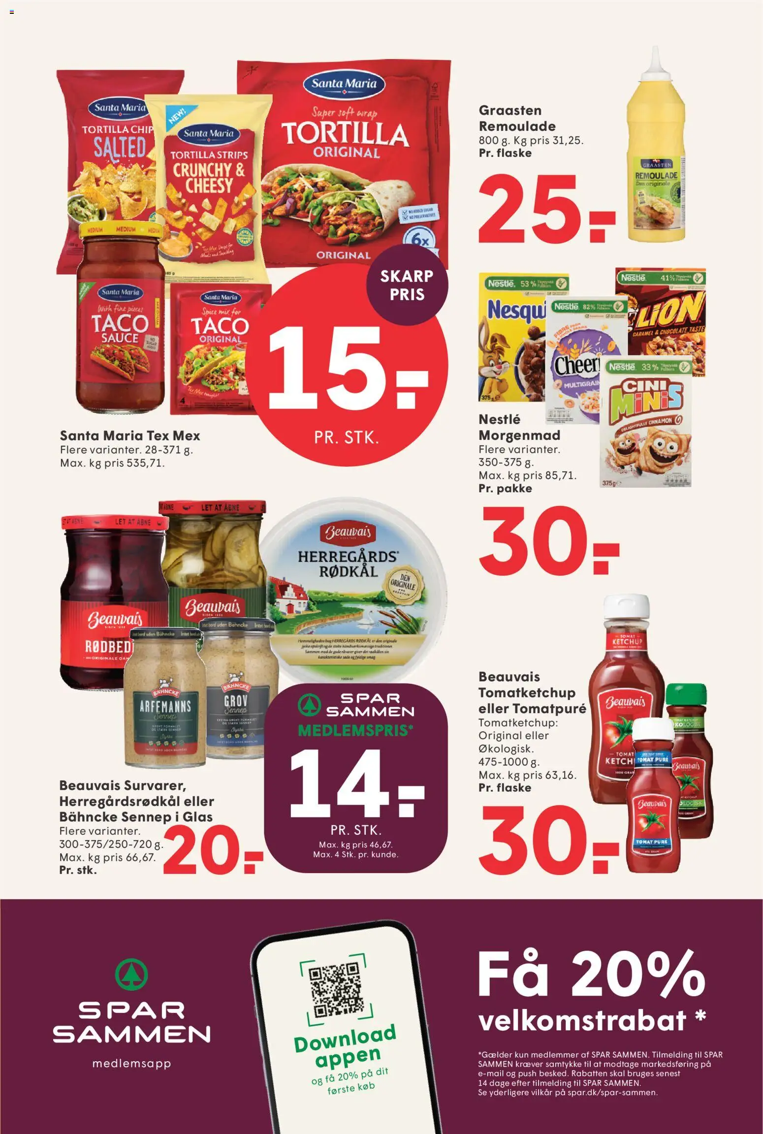 Spar tilbudsavis – gyldig fra 13.02.2026 | Side: 13 | Produkter: Bord, Rødkål, Remoulade, Tomatpuré