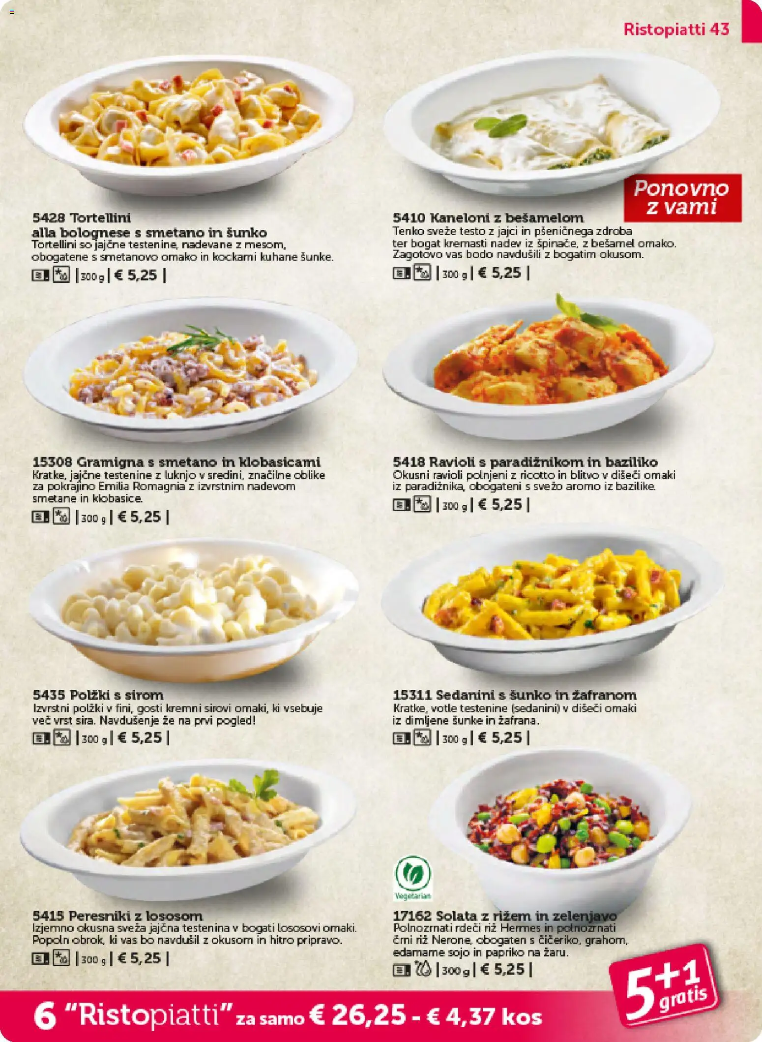 Novi Bofrost katalog ponudbe – veljaven od 01.02.2026 | Stran: 43 | Izdelki: Kos, Riz, Testenine, Solata