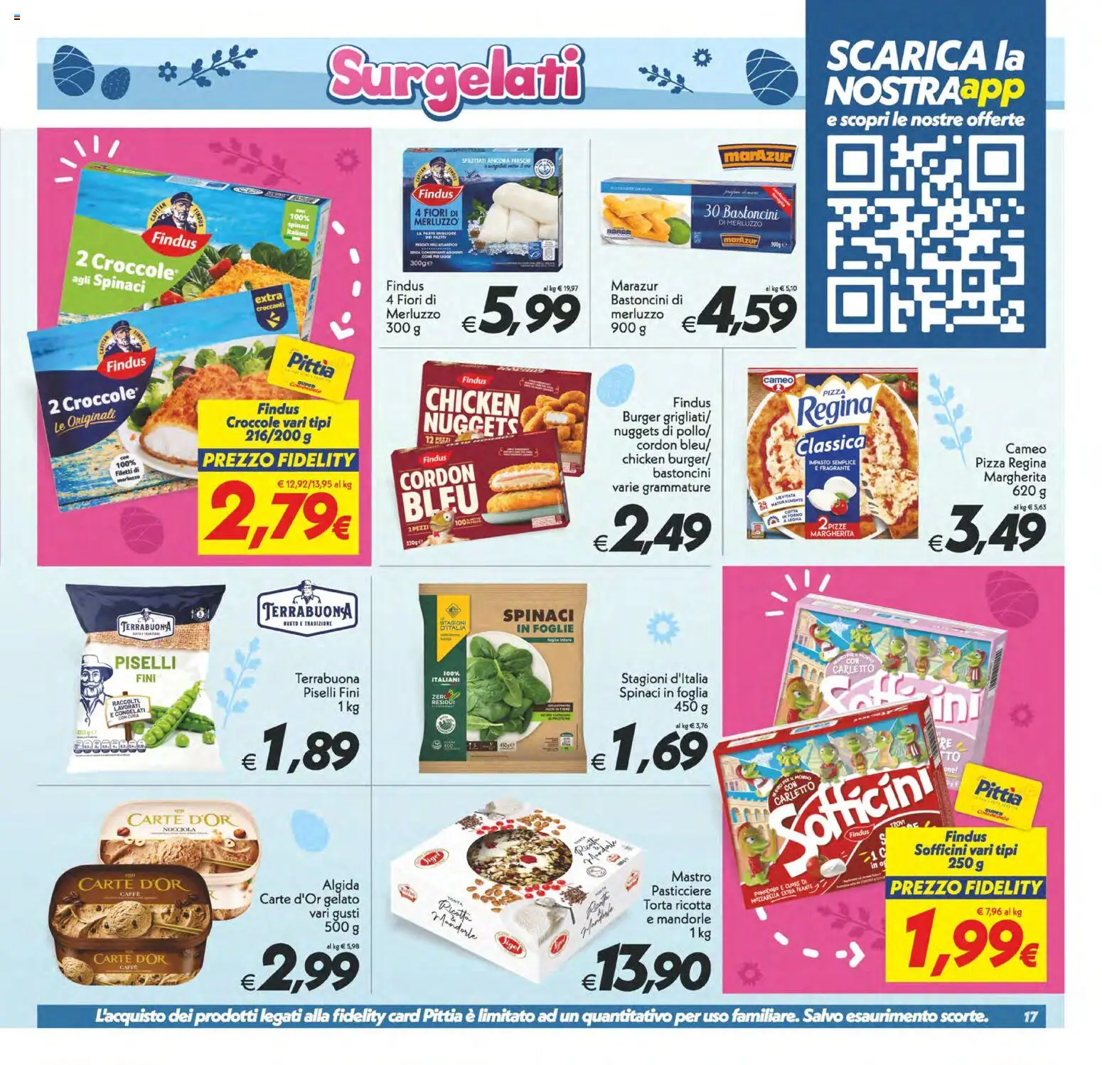 Volantino SuperConveniente del 27.03.2026 | Pagina: 17 | Prodotti: Pizza, Gelato, Spinaci, Ricotta