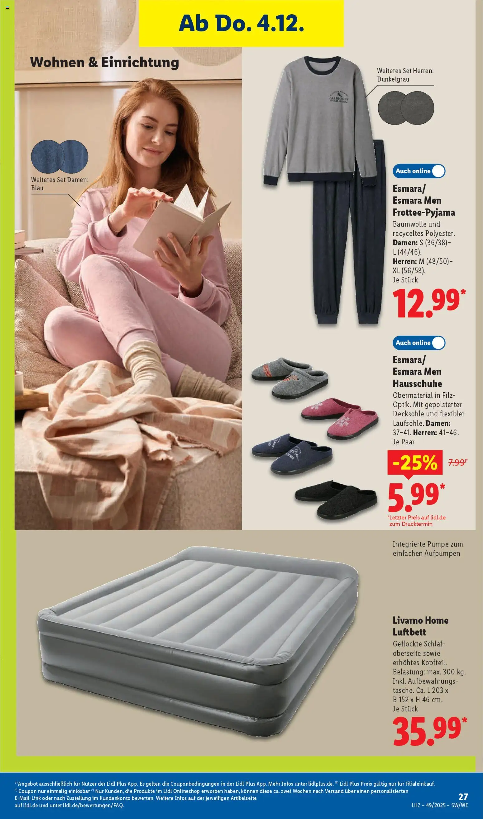 Lidl Prospekt Steinheim am Albuch – gültig ab 01.12.2025 | Seite: 43 | Produkte: Hausschuhe