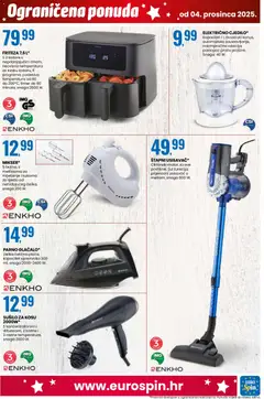 Otvorenje - Osijek Retfala Eurospin - Pregled kataloga iz trgovine Eurospin, vrijedi od 04.12.2025 | Stranica: 15 | Proizvodi: Usisavač, Sušilo za kosu, Friteza, Košare