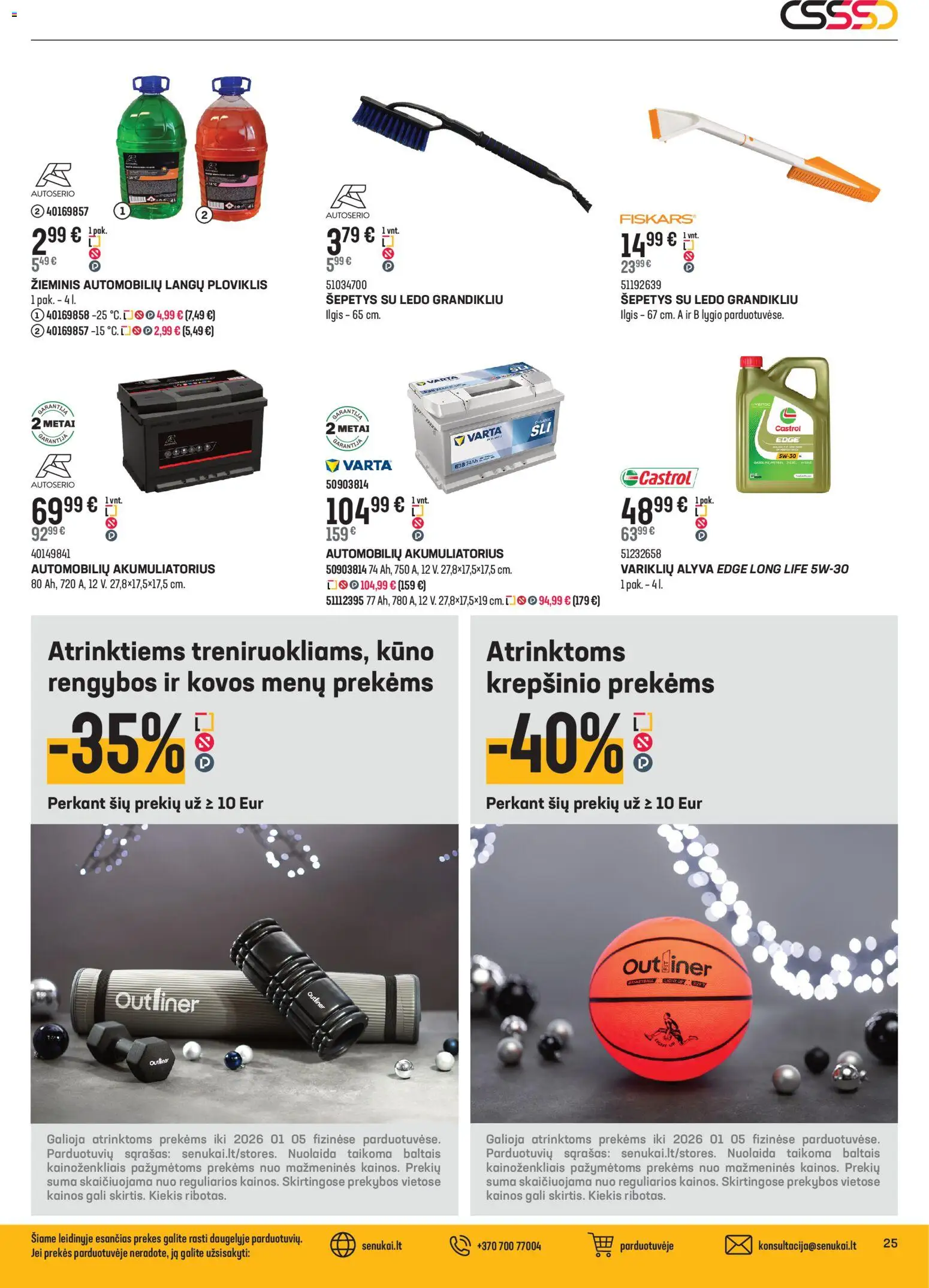 Senukai akcijos nuo 10.12.2025 | Puslapis: 25 | Prekių: Alyva, Ploviklis, Akumuliatorius