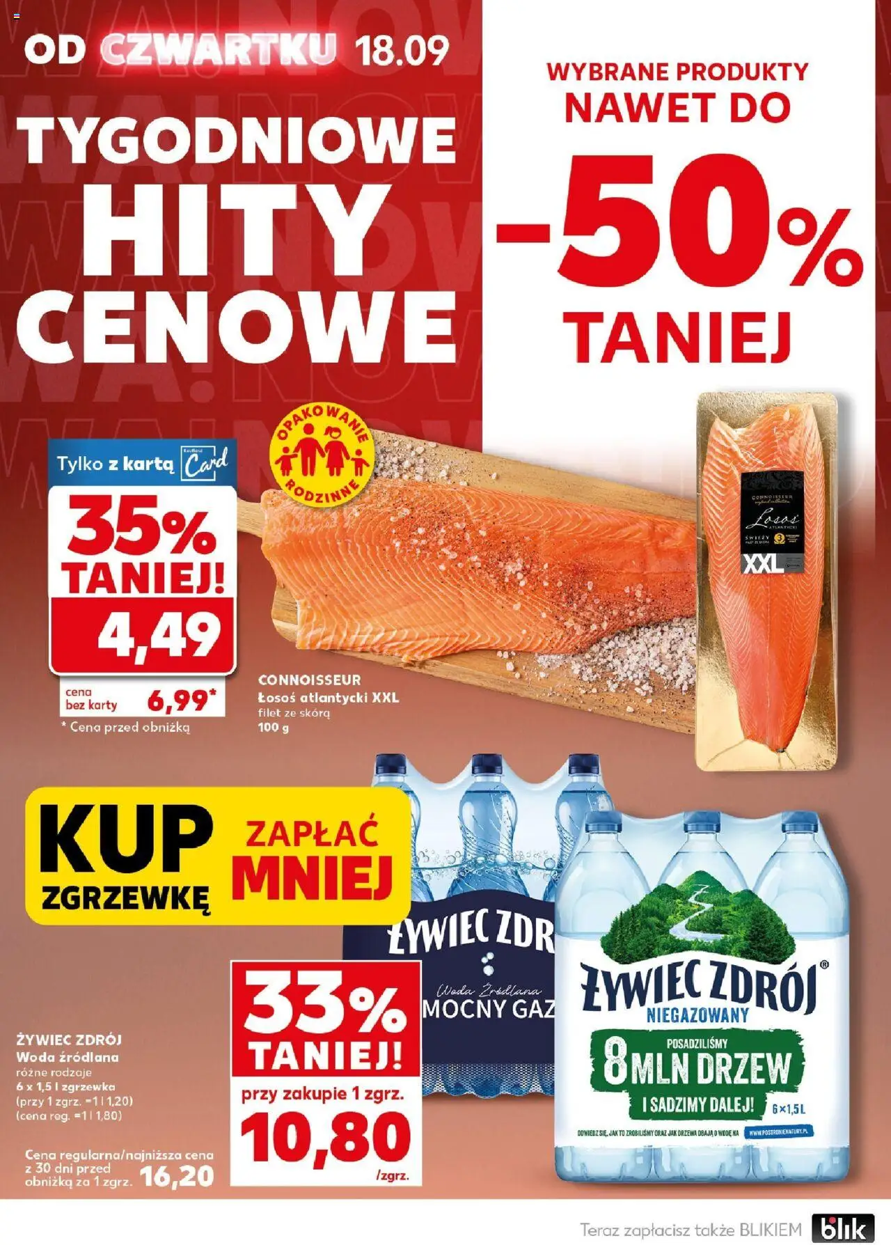 Kaufland gazetka - Super Sobota od 20.09.2025 | Strona: 6 | Produkty: Karta, Łosoś atlantycki, Woda źródlana, Woda