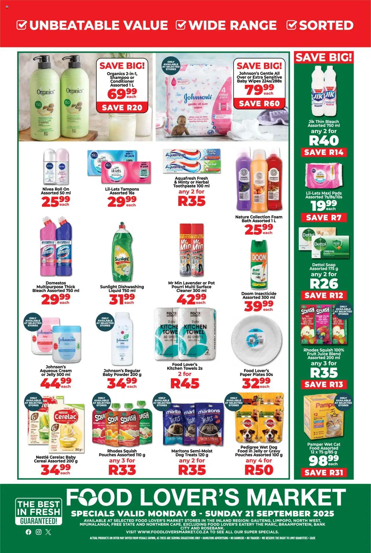 New Food Lover's Market catalogue – valid from 08.09.2025 | Page: 8 | Products: Cream, Soap, Foam, Mango
