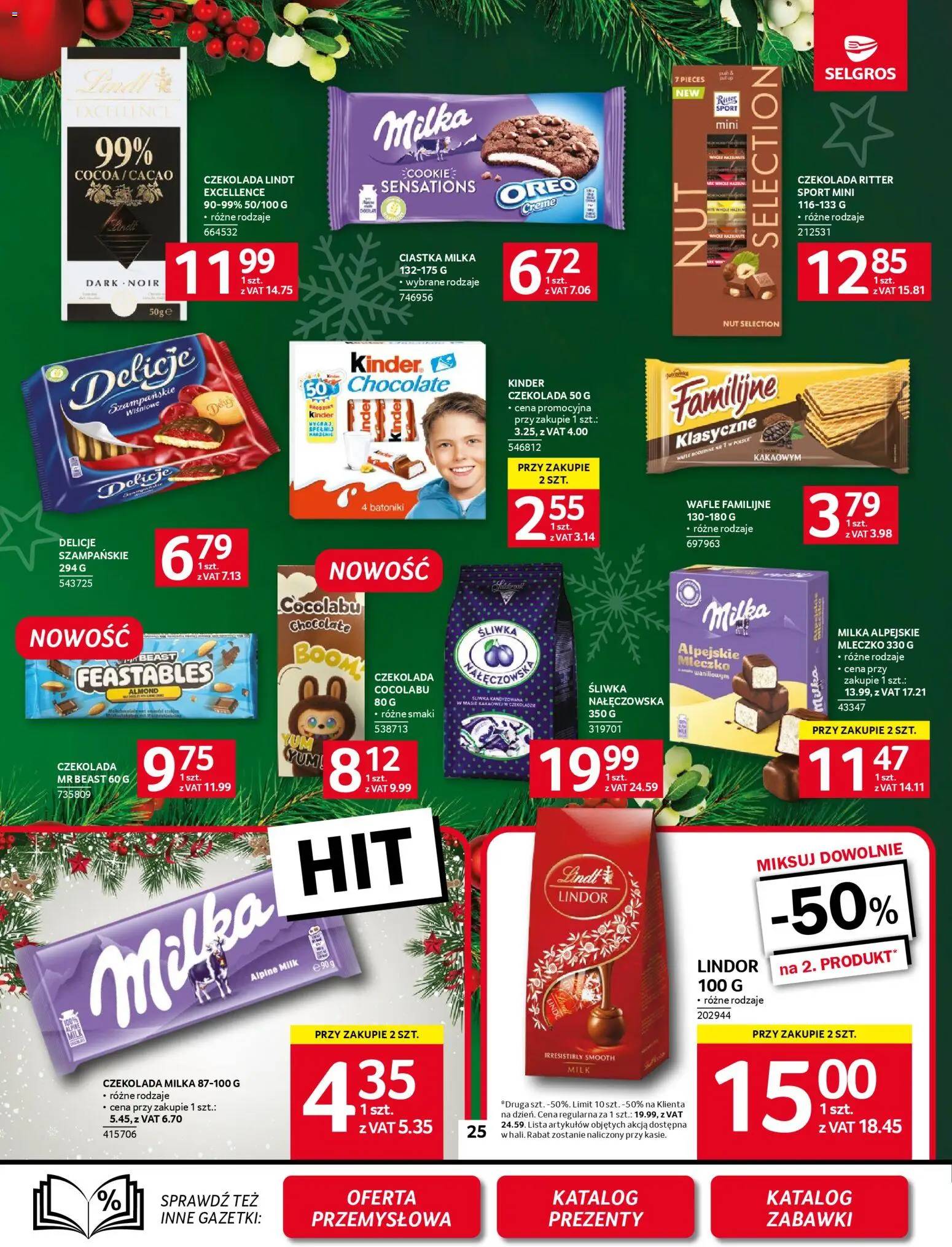 Selgros cash&carry Gazetka od 20.11.2025 | Strona: 25 | Produkty: Czekolada milka, Milka, Czekolada, Ciastka