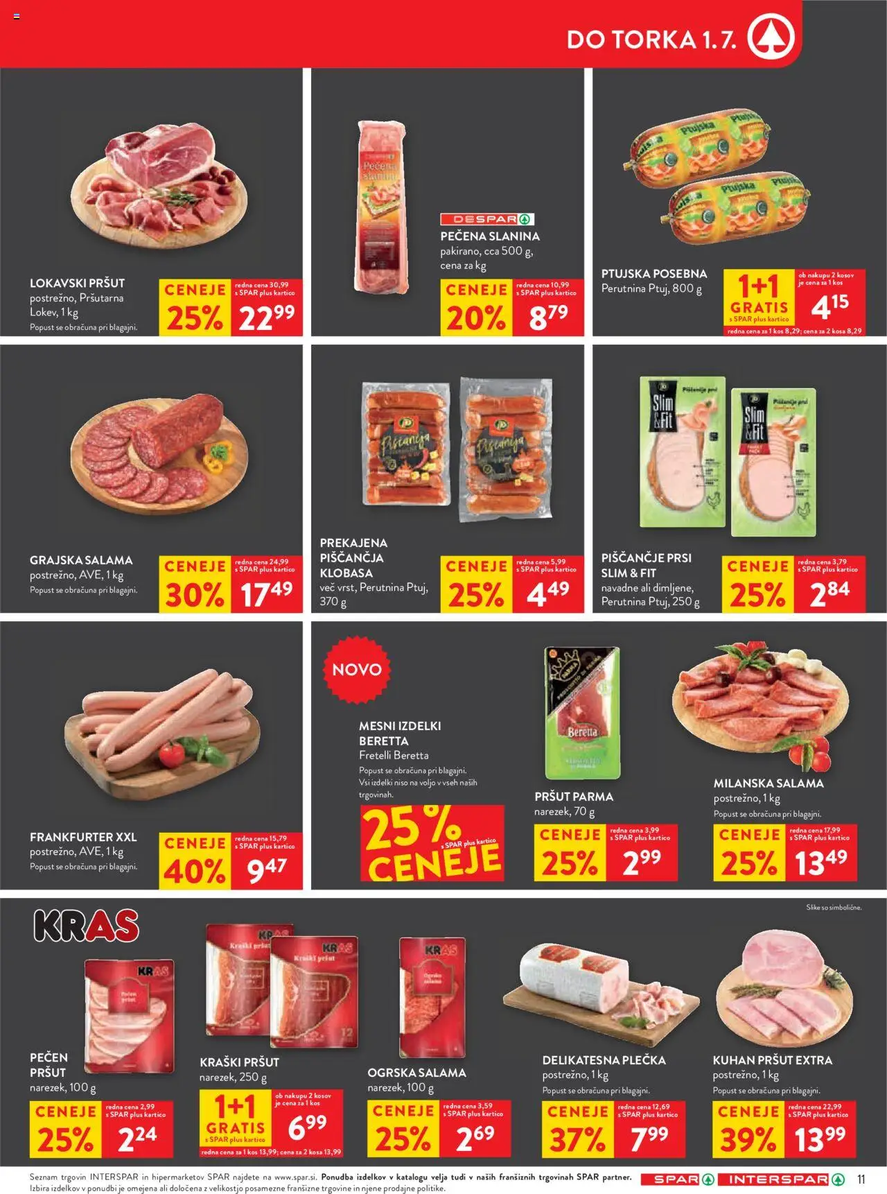 Spar katalog 26/25 │ velja od 26.06.2025 | Stran: 12 | Izdelki: Pršut, Kos, Slanina, Salama