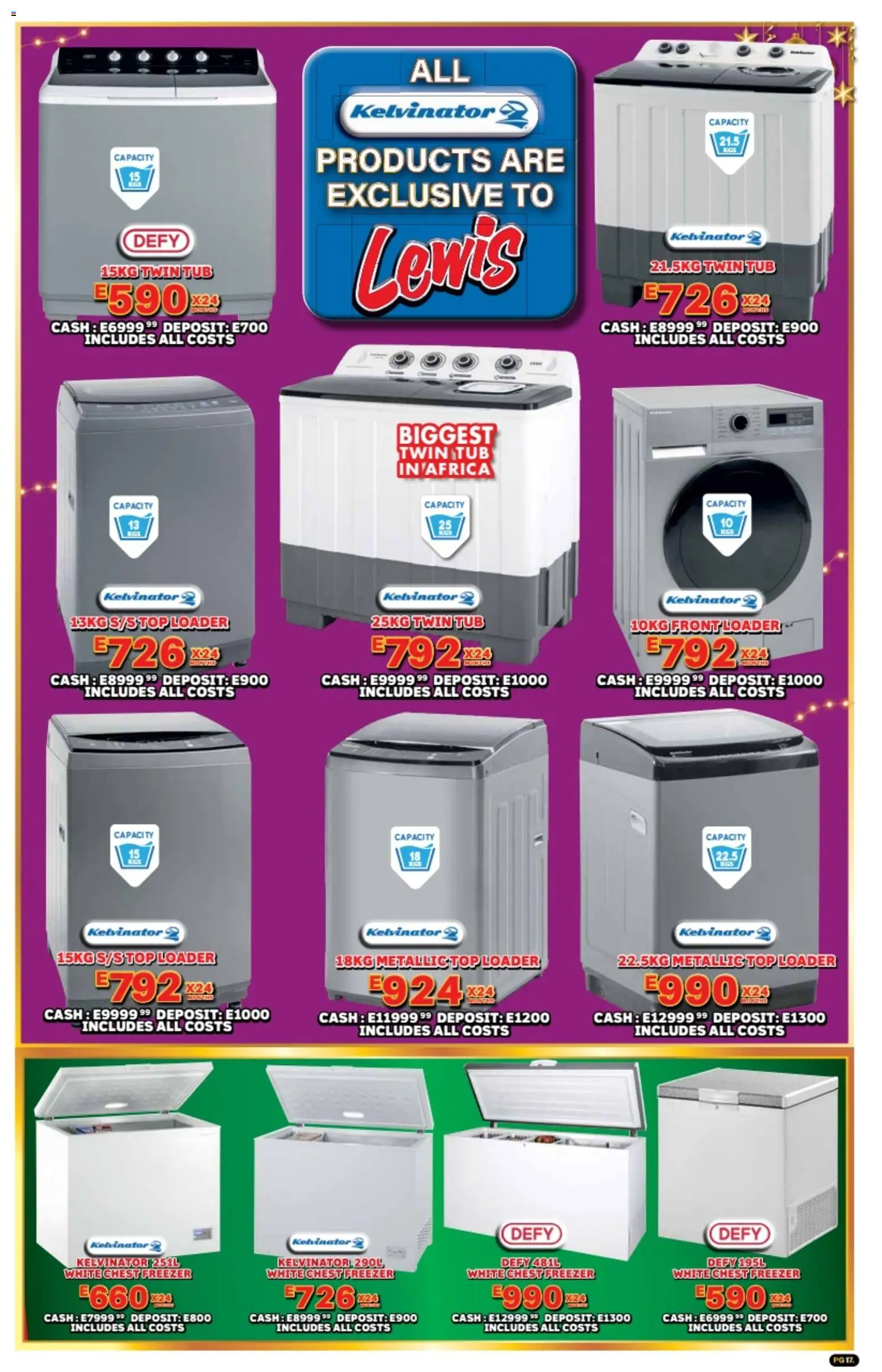 New Lewis Stores catalogue – valid from 10.11.2025 | Page: 17 | Products: Freezer, Chest freezer
