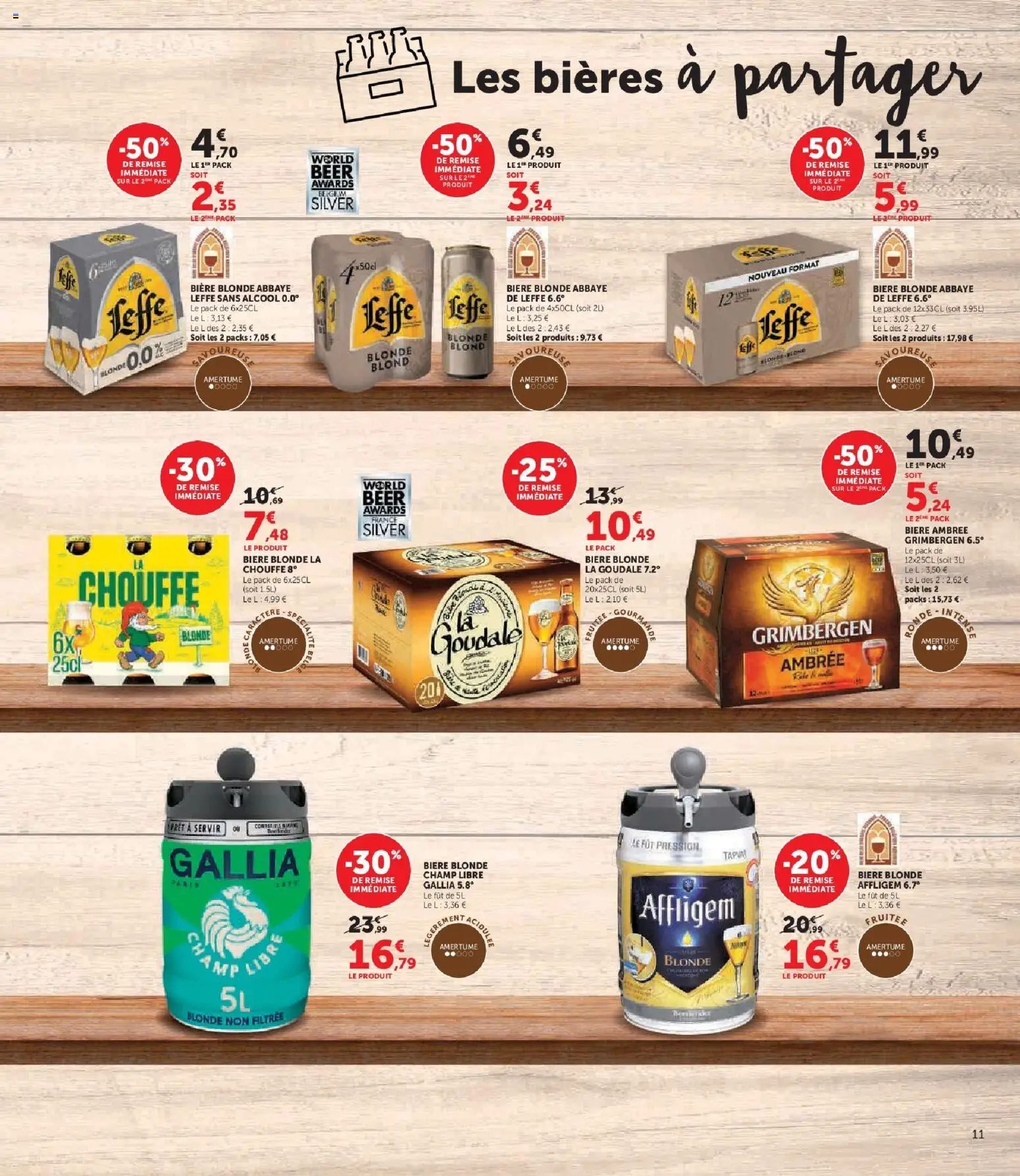 {H1} | Page: 11 | Produits: Goudale, Alcool, Bière blonde, Bière