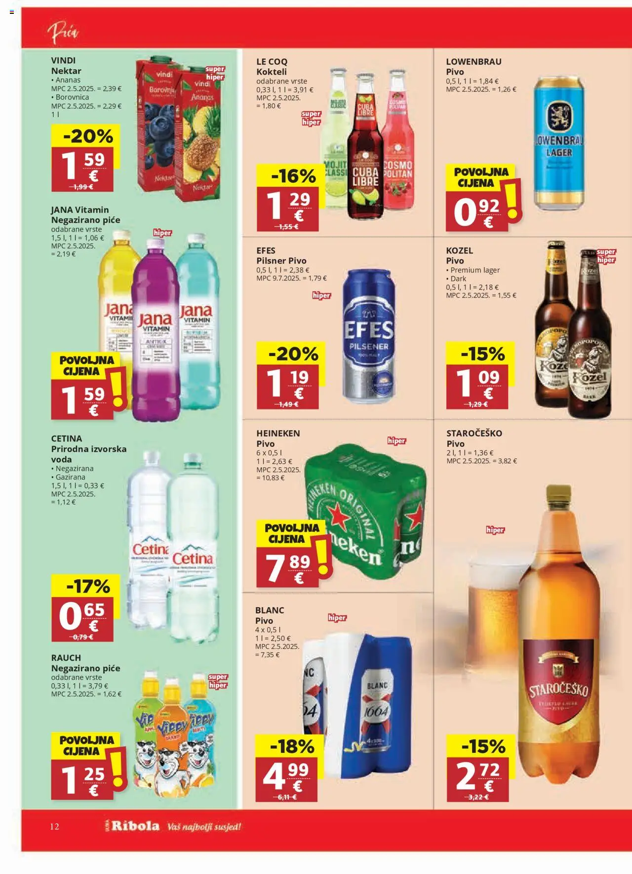 Ultra Gros katalog | vrijedi od 15.10.2025 | Stranica: 12 | Proizvodi: Kozel, Kokteli, Heineken, Voda