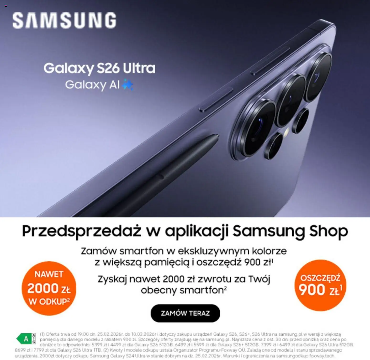 Samsung od 04.03.2026 | Strona: 1 | Produkty: Smartfon