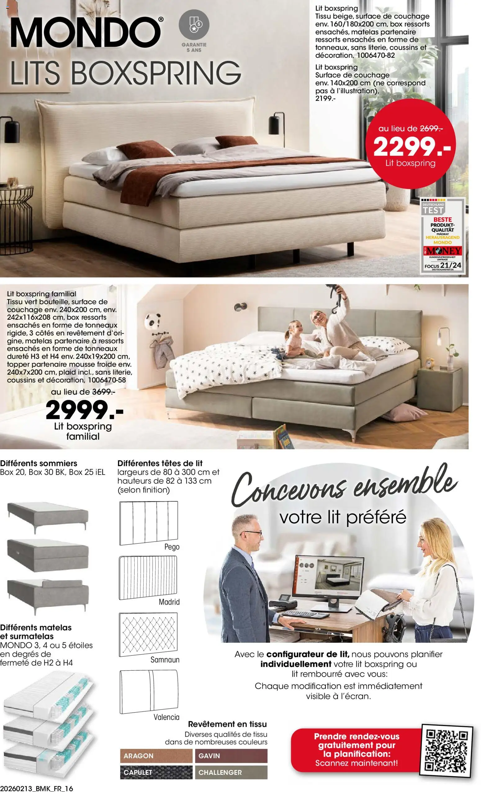 {H1} | Page: 16 | Produits: Surmatelas, Mousse, Lit, Matelas