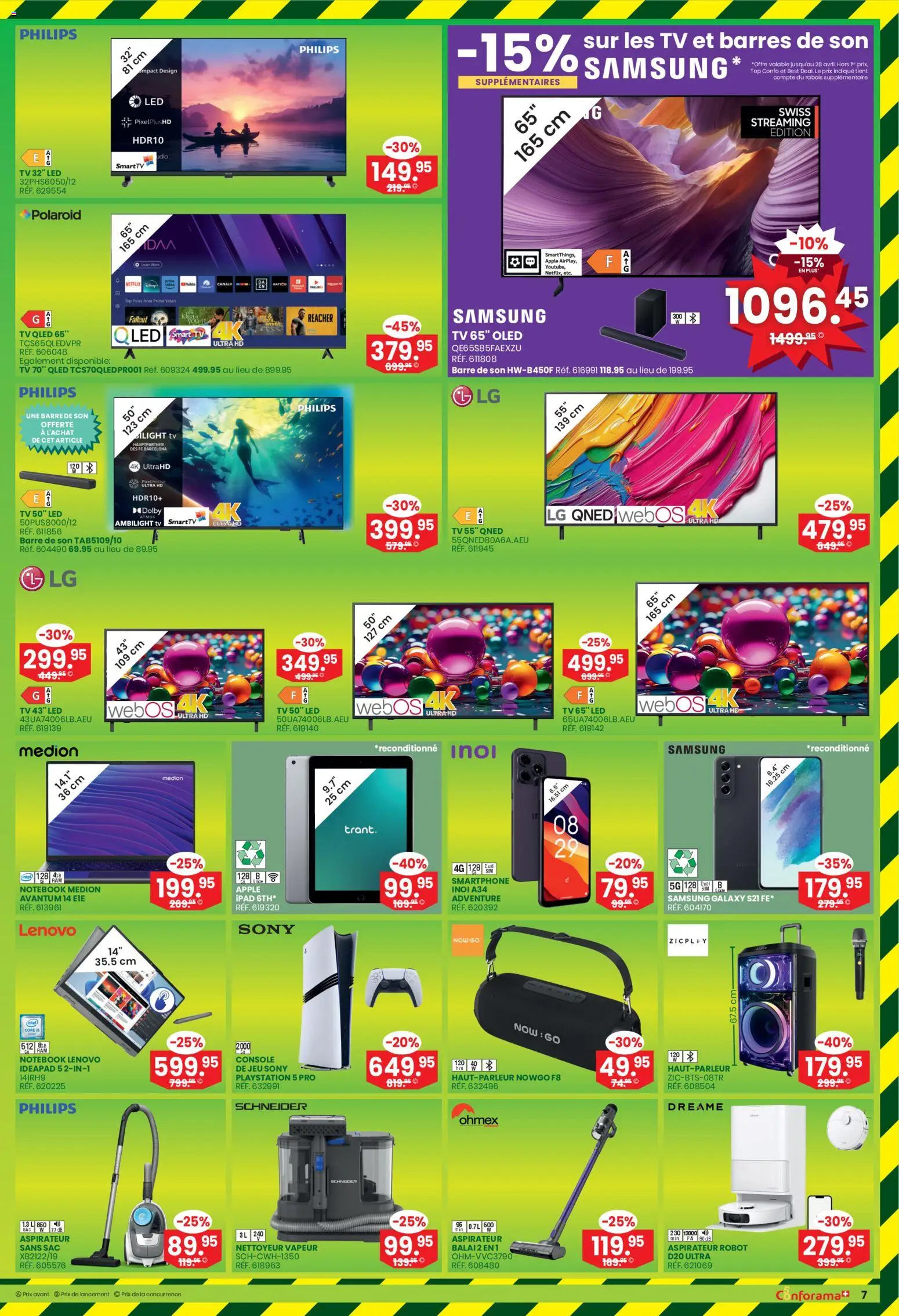 Conforama aktionen FR – gültig ab 22.04.2026 | Seite: 7 | Produkte: TV, Apple, Samsung, Ipad