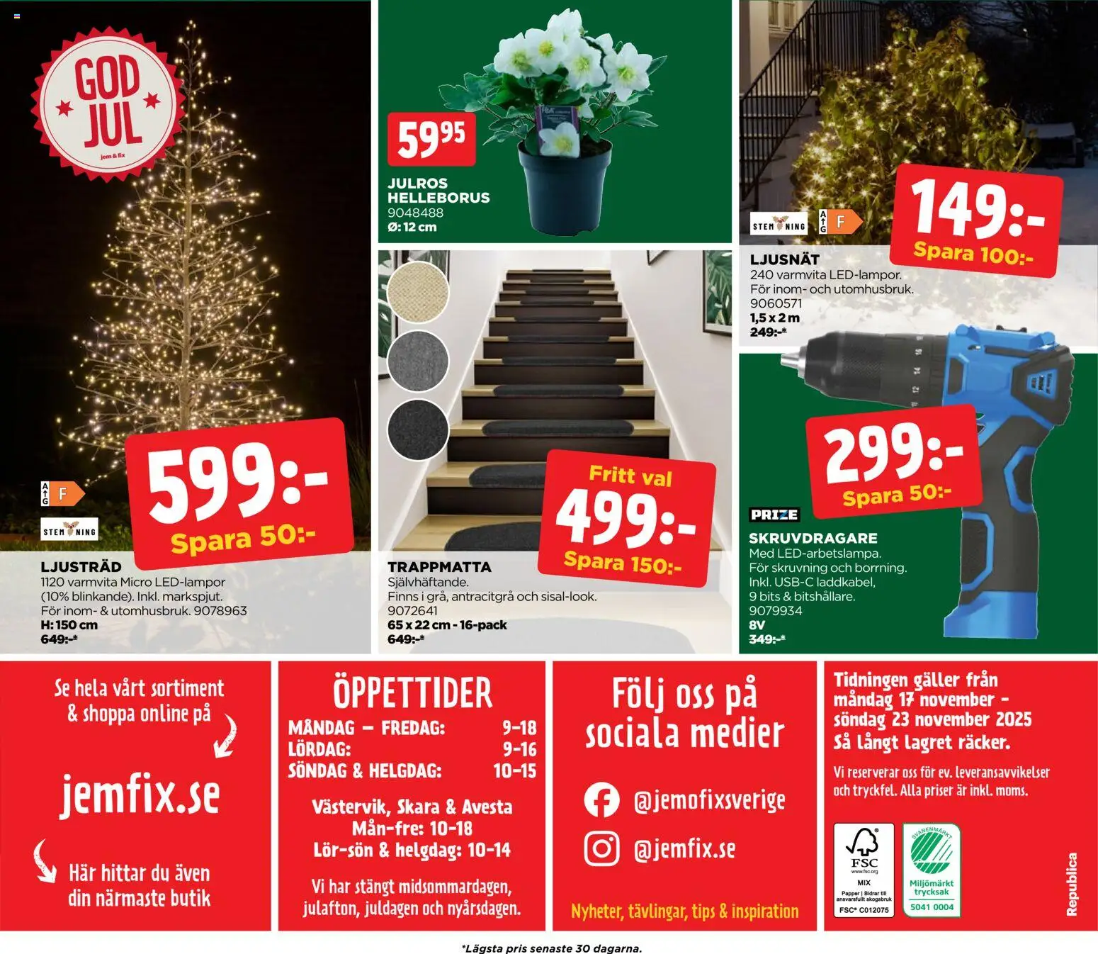 Jem & Fix reklamblad aktuell från 16.11.2025 | Sida: 20 | Produkter: Skruvdragare, Galler, Papper